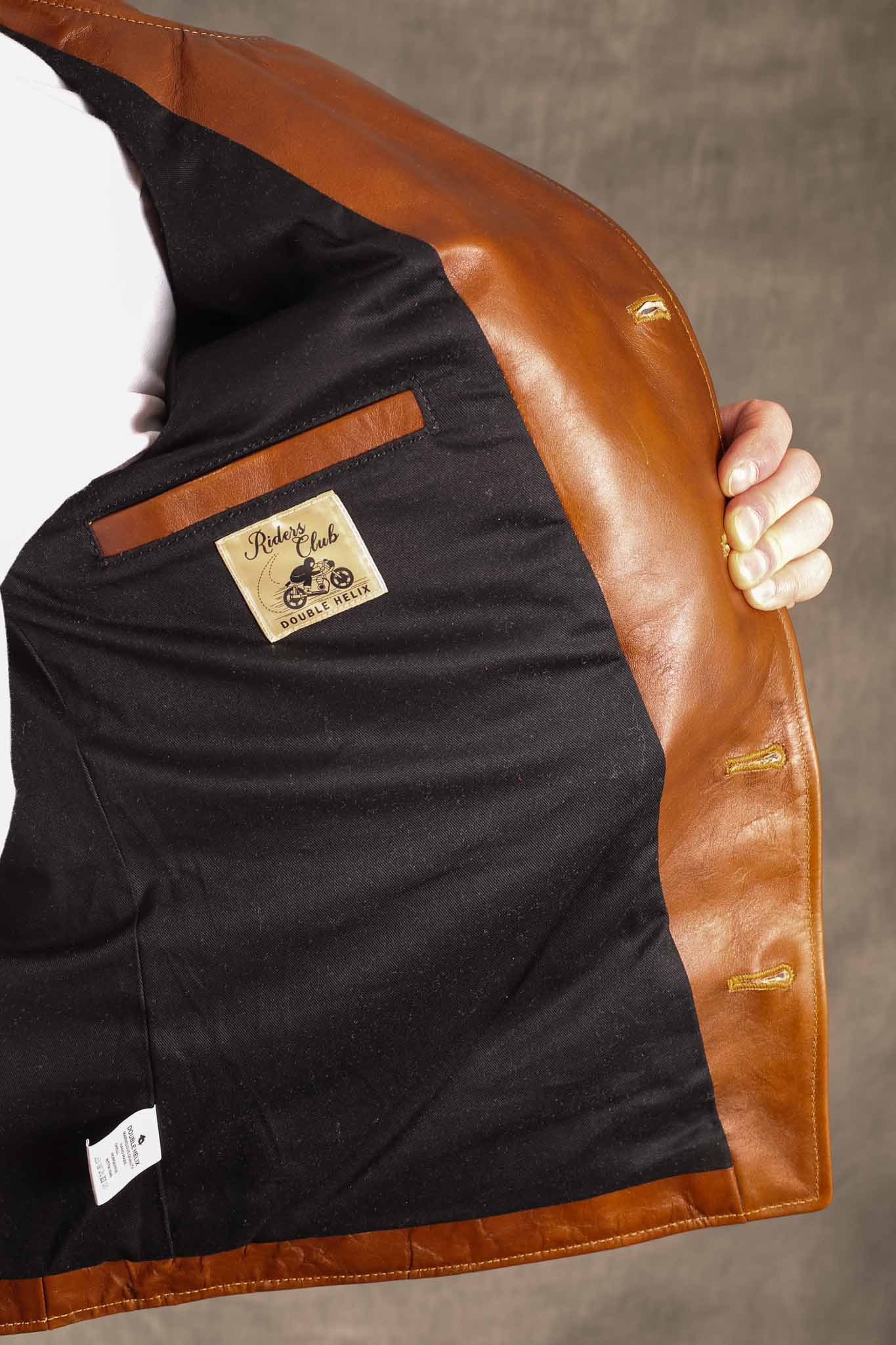 Double Helix The Rider Unus Horsehide Jacket - Middle Brown
