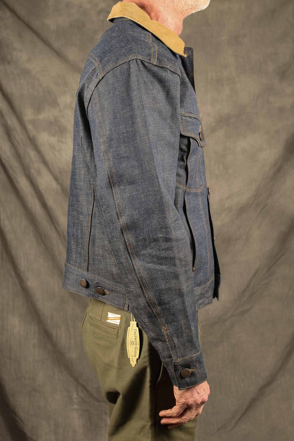 Freenote Cloth High Low 13 Ounce Natural Indigo Jacket