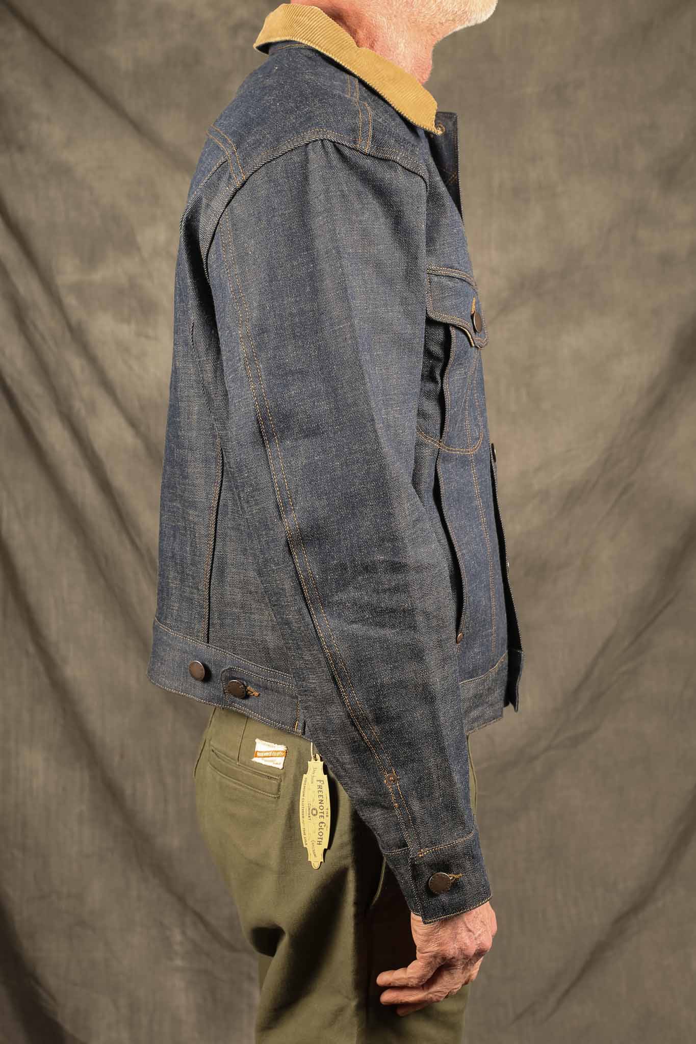 Freenote Cloth High Low 13 Ounce Natural Indigo Jacket