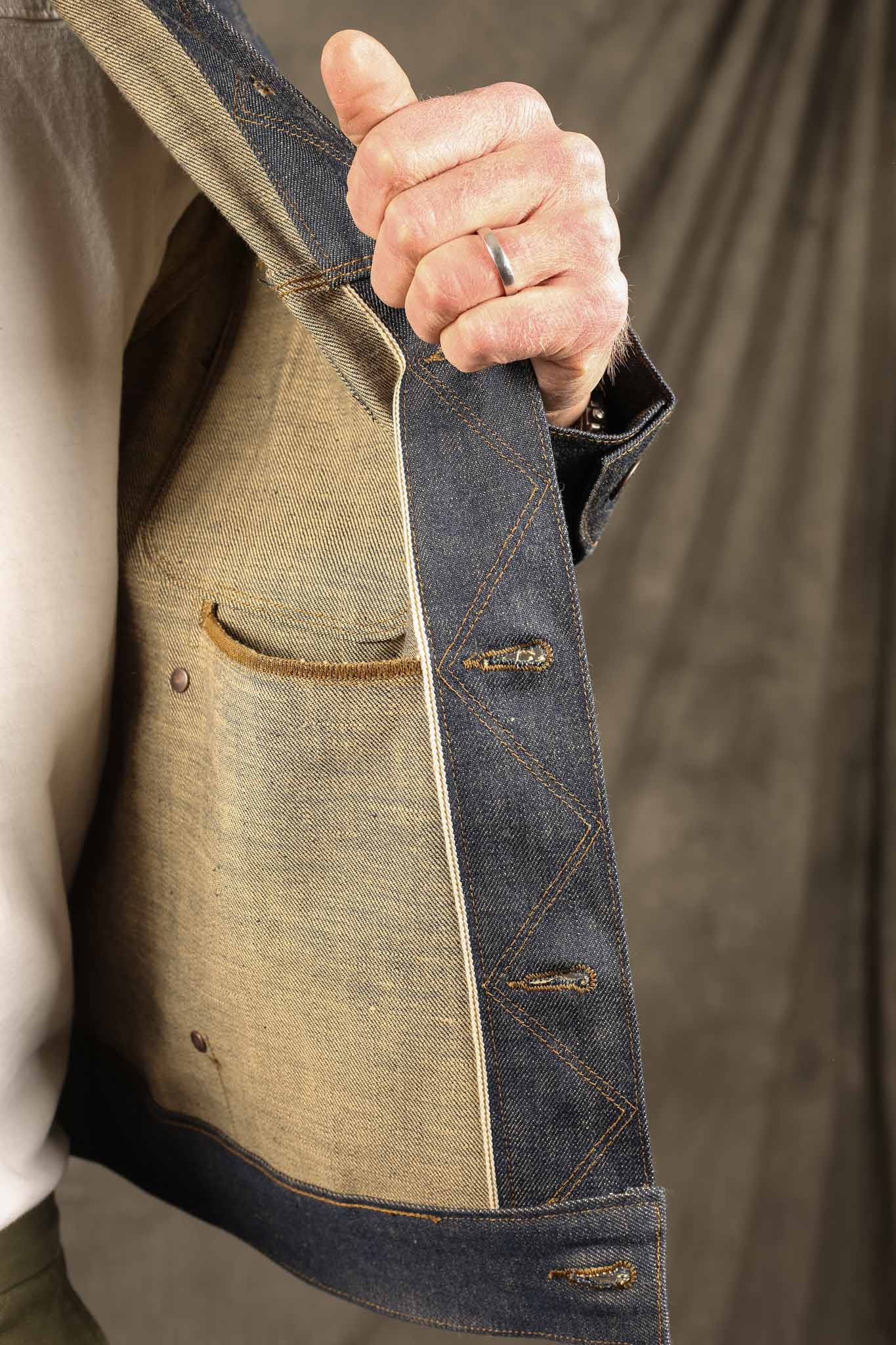 Freenote Cloth High Low 13 Ounce Natural Indigo Jacket