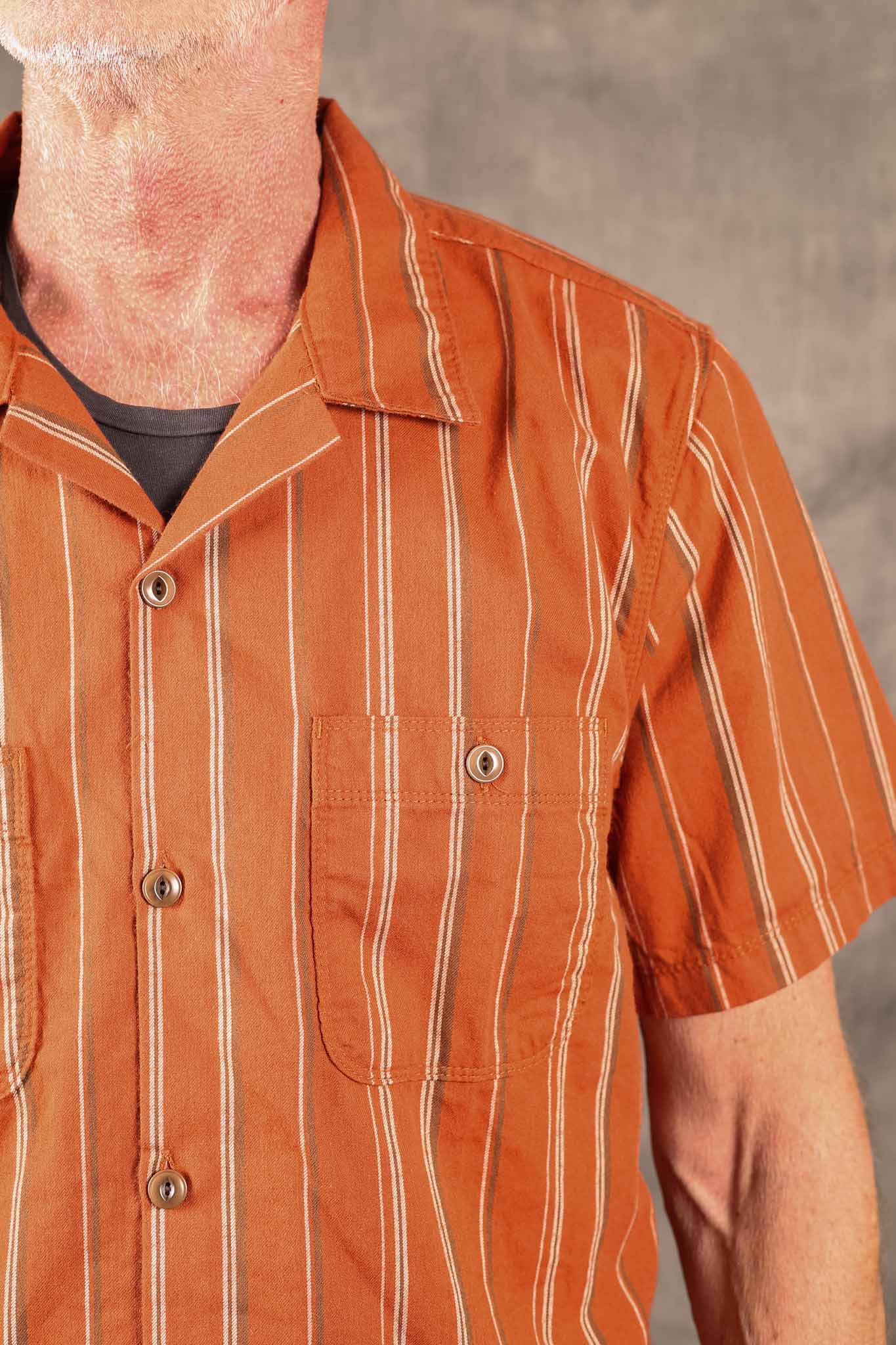 Freenote Cloth DAYTON - ORANGE STRIPE