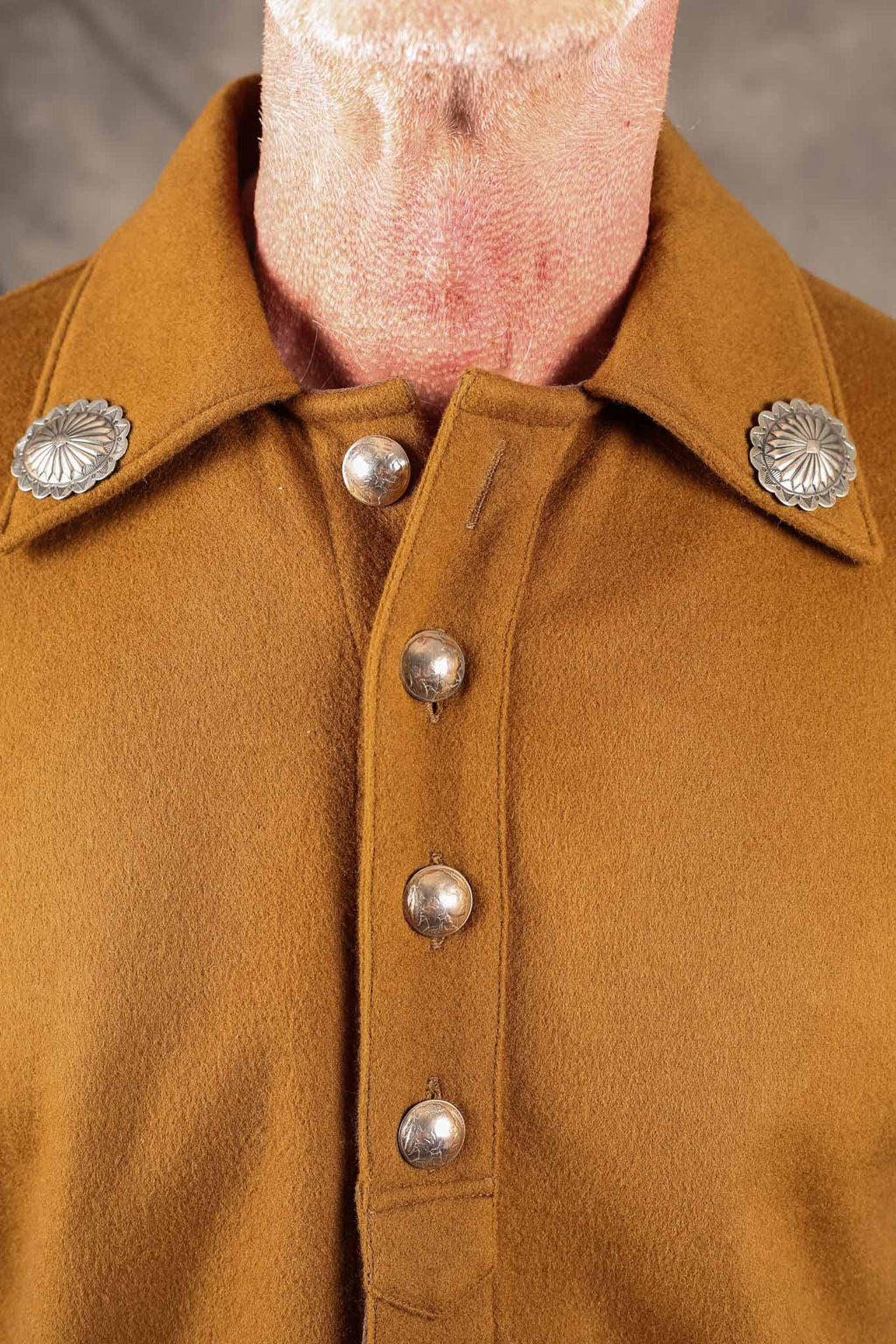 Stevenson Overall Co. - Brave Man - Golden Brown - (ONE MISSING BUTTON ON THE SLEEVE.)