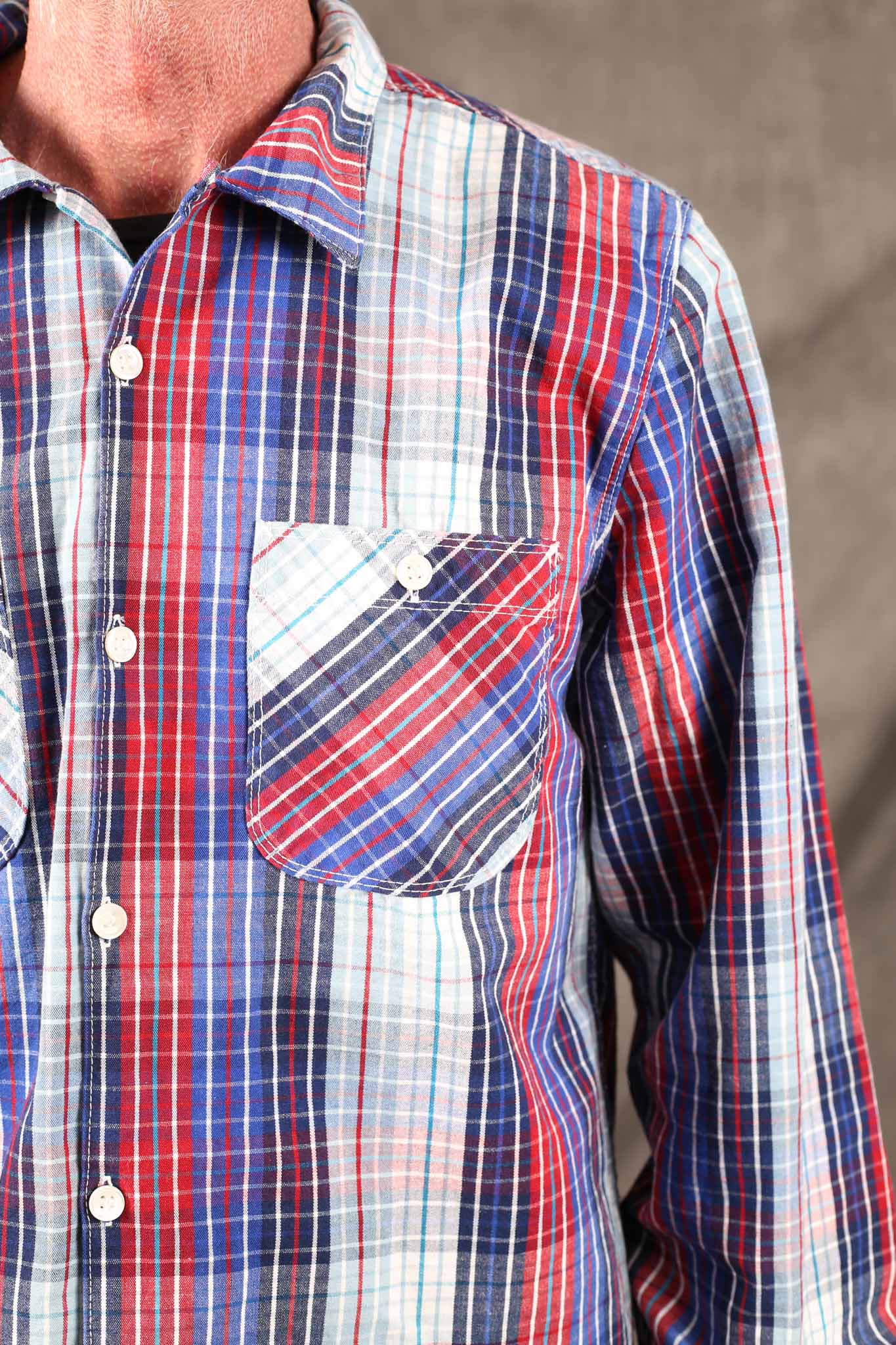 Freenote Cloth Dayton LS Bonneville Blue Plaid