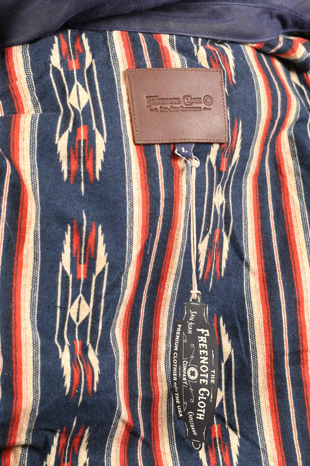 Freenote Cloth riders jacket waxed canvas NAVY / Blue Lining