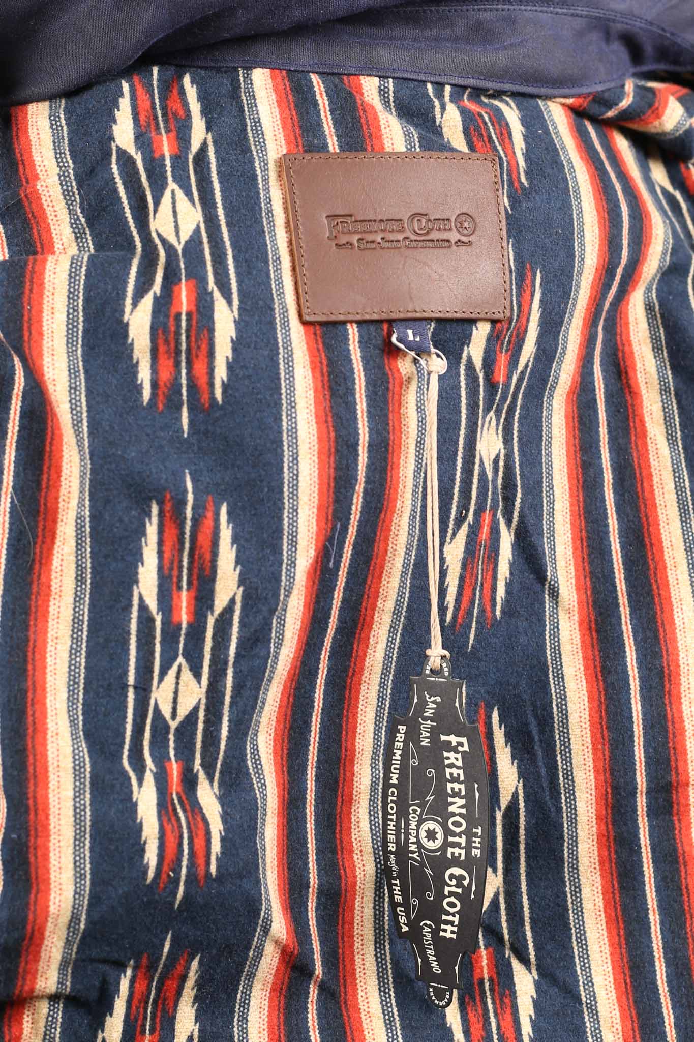 Freenote Cloth riders jacket waxed canvas NAVY / Blue Lining
