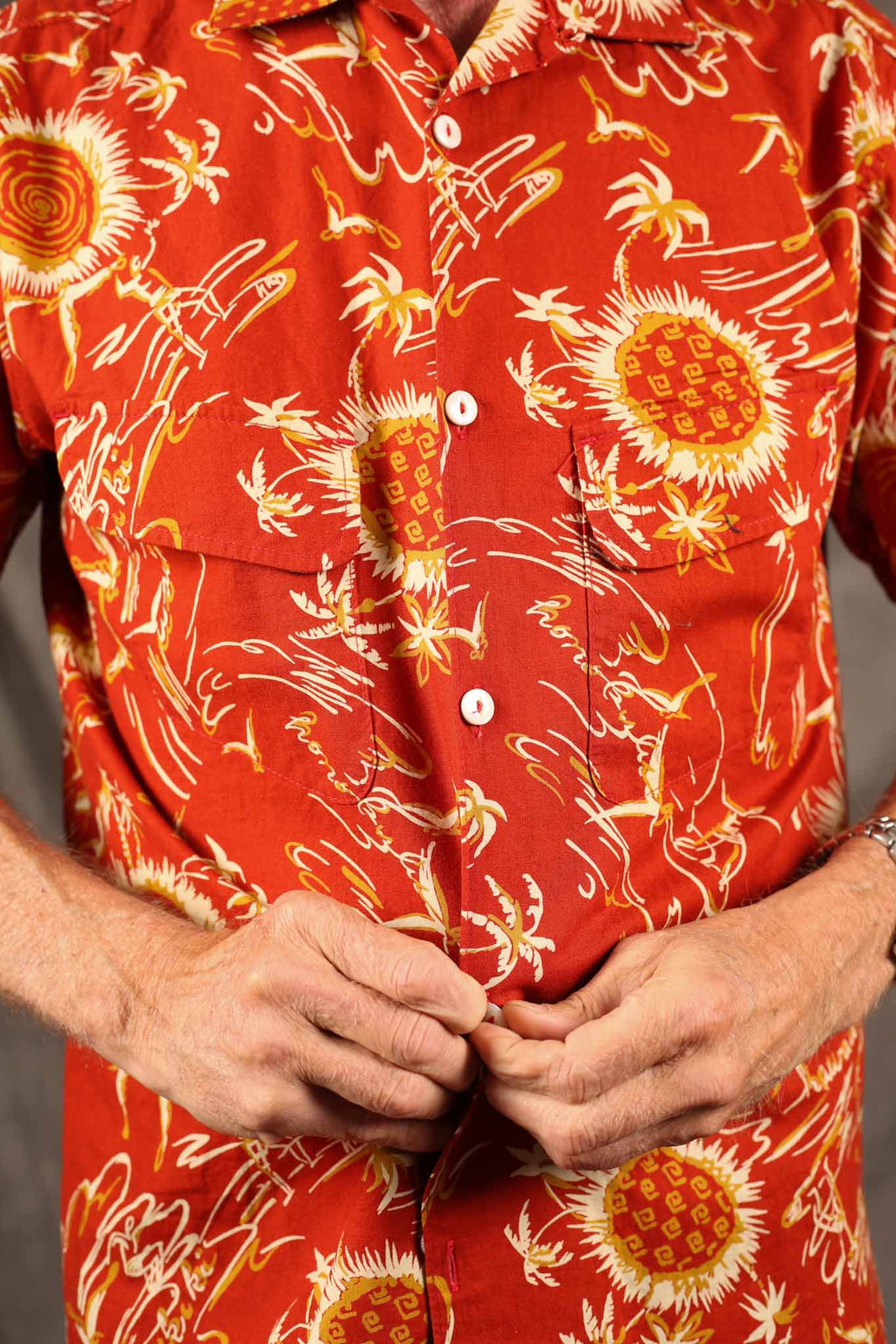 Freenote Cloth Dean Double Pocket Aloha Red