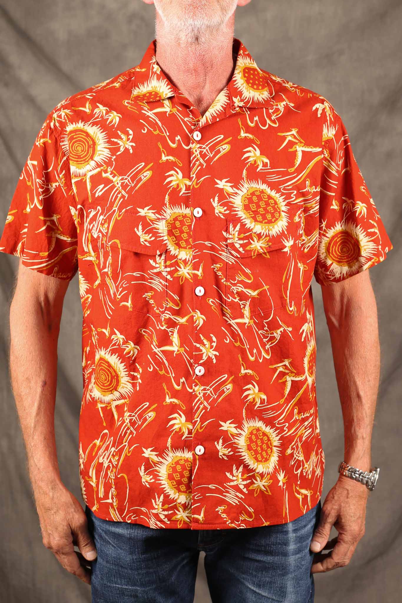 Freenote Cloth Dean Double Pocket Aloha Red