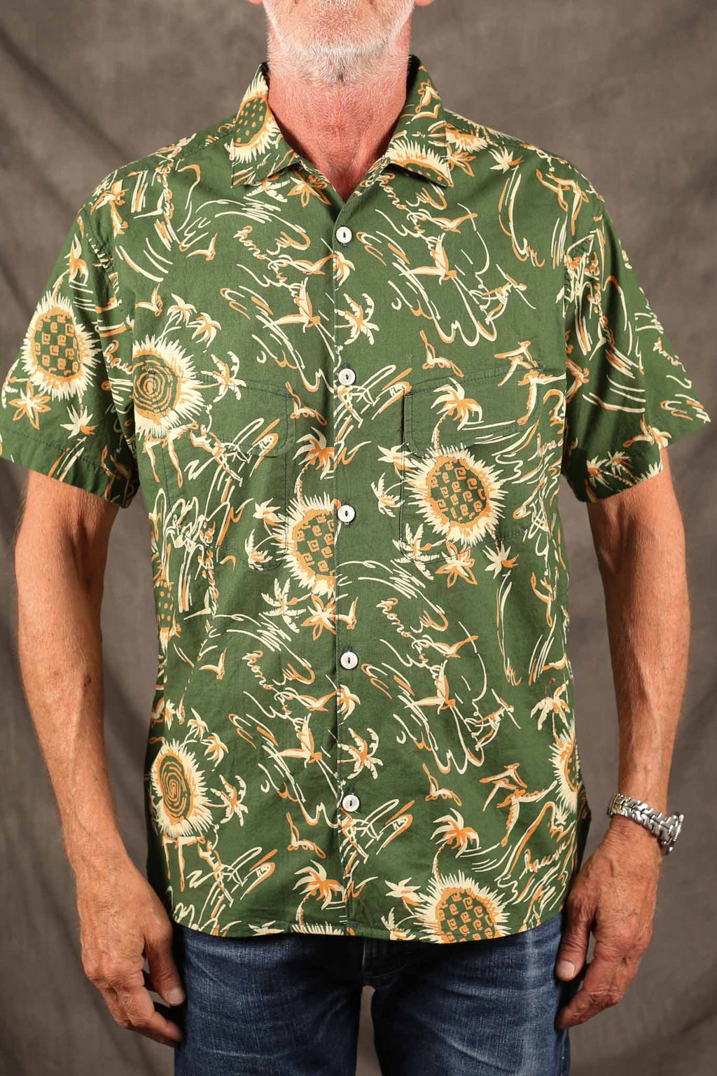 Freenote Cloth Dean Double Pocket Aloha Olive