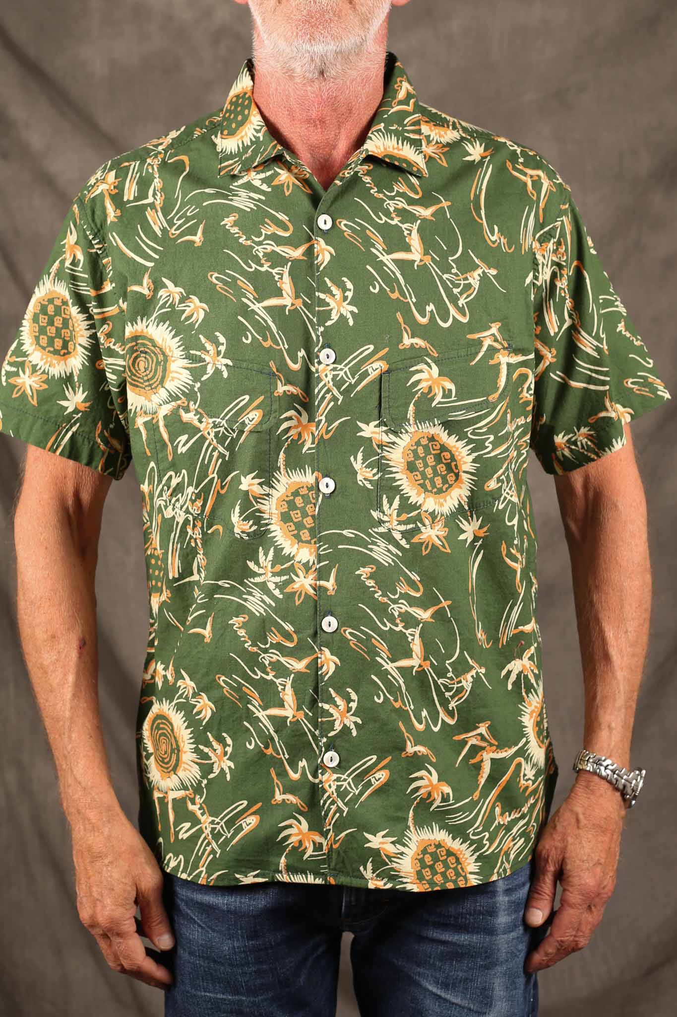 Freenote Cloth Dean Double Pocket Aloha Olive