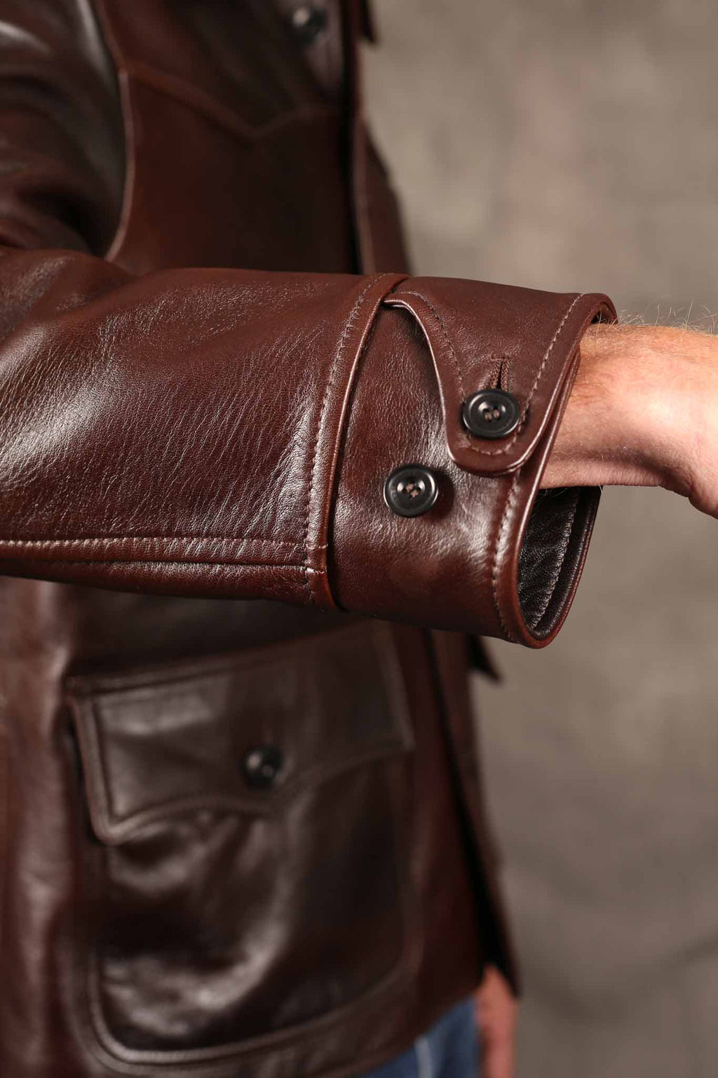 Y'2 LEATHER - HAND DYED HORSE CAR COAT - HNC-82