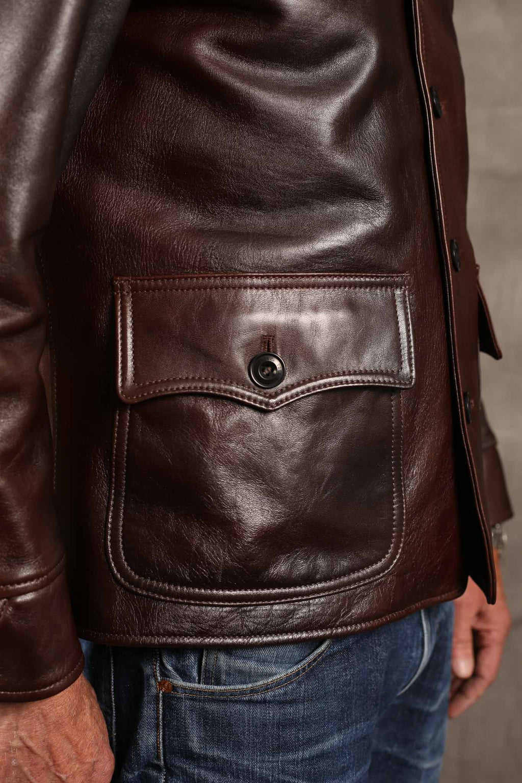 Y'2 LEATHER - HAND DYED HORSE CAR COAT - HNC-82