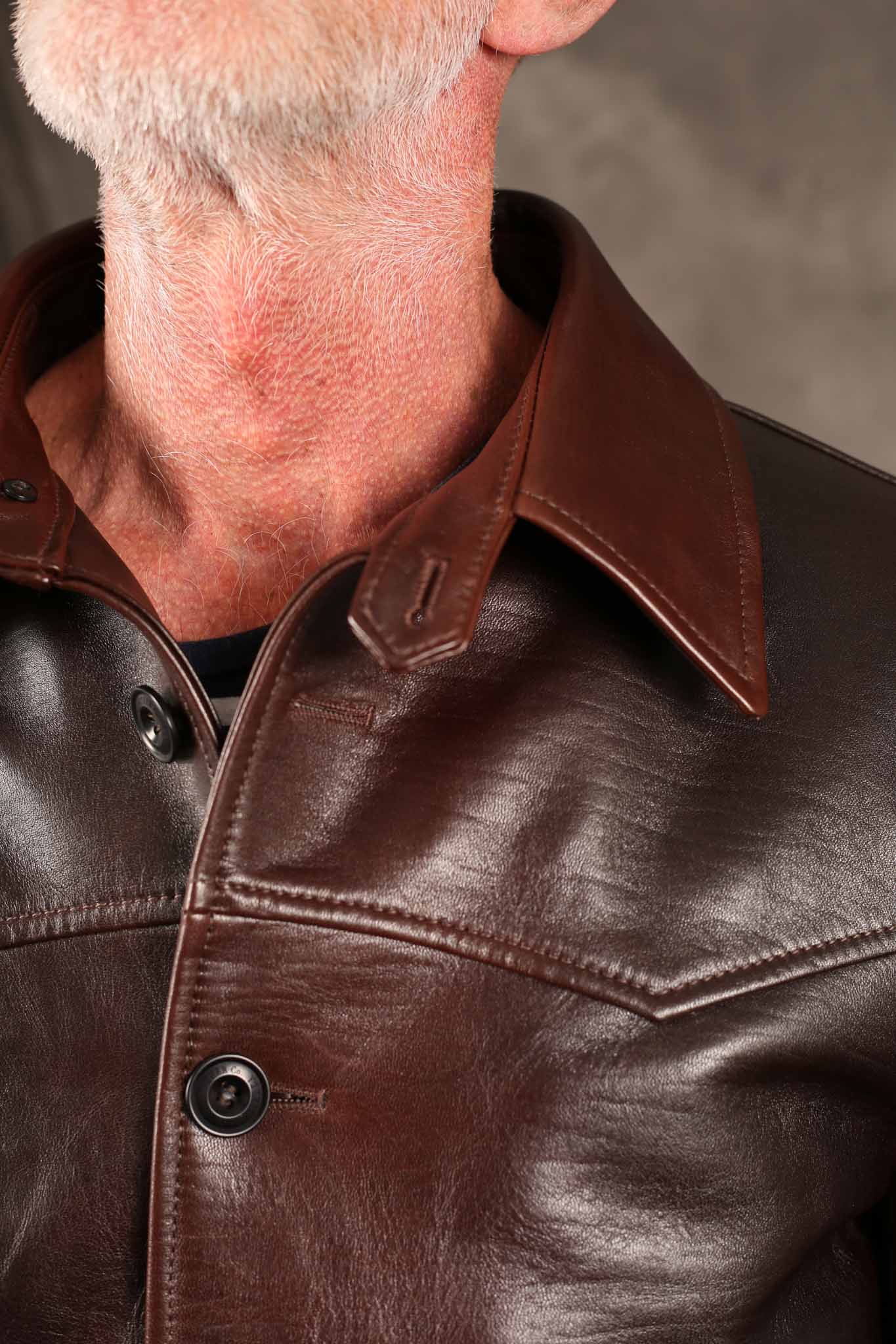 Y'2 LEATHER - HAND DYED HORSE CAR COAT - HNC-82