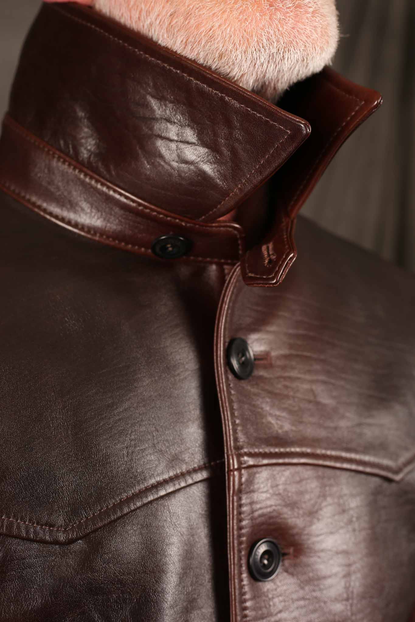 Y'2 LEATHER - HAND DYED HORSE CAR COAT - HNC-82 – Pinkomo