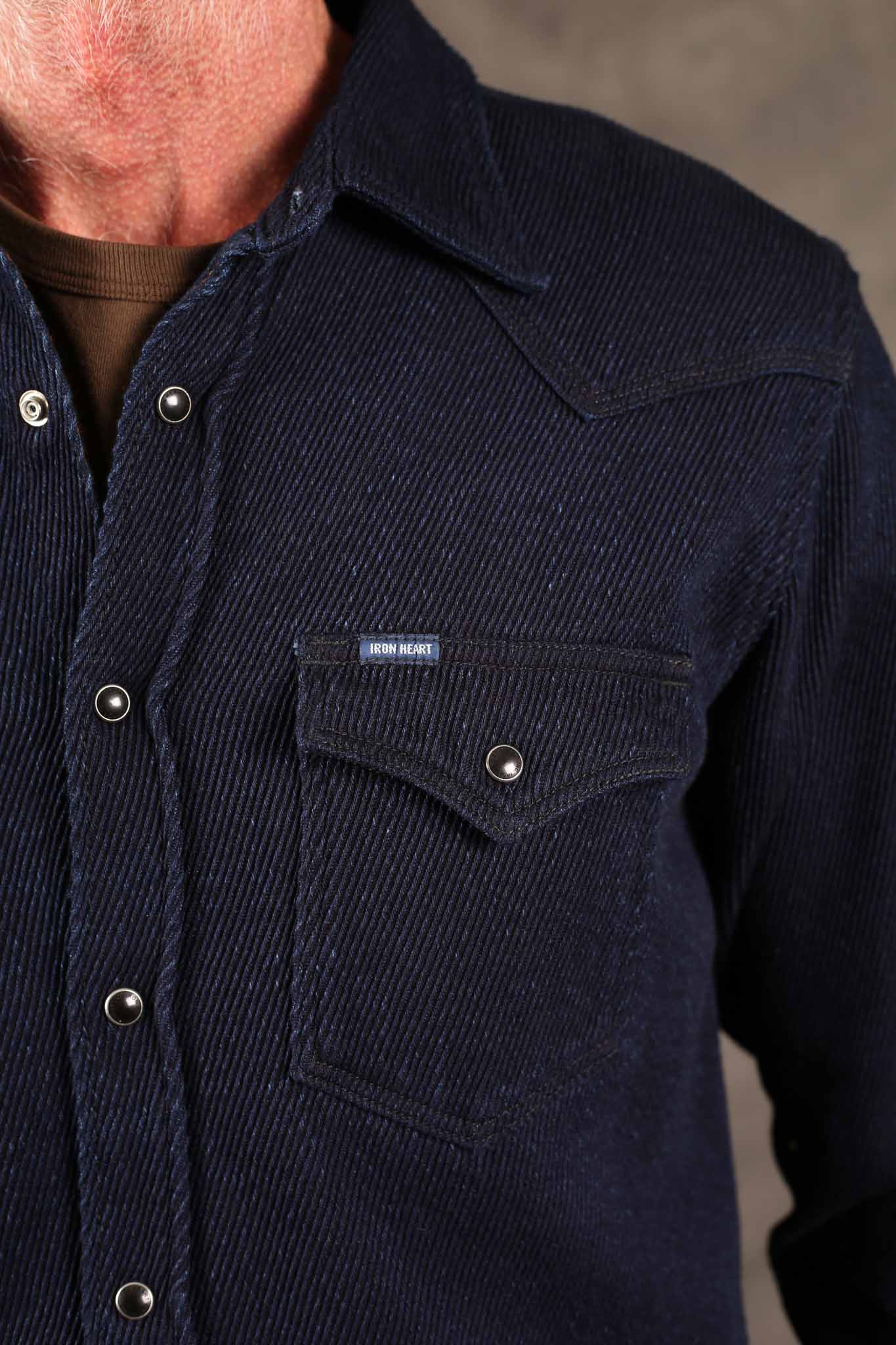 Iron Heart IHSH-208-IND -  Kersey Western Shirt - Indigo