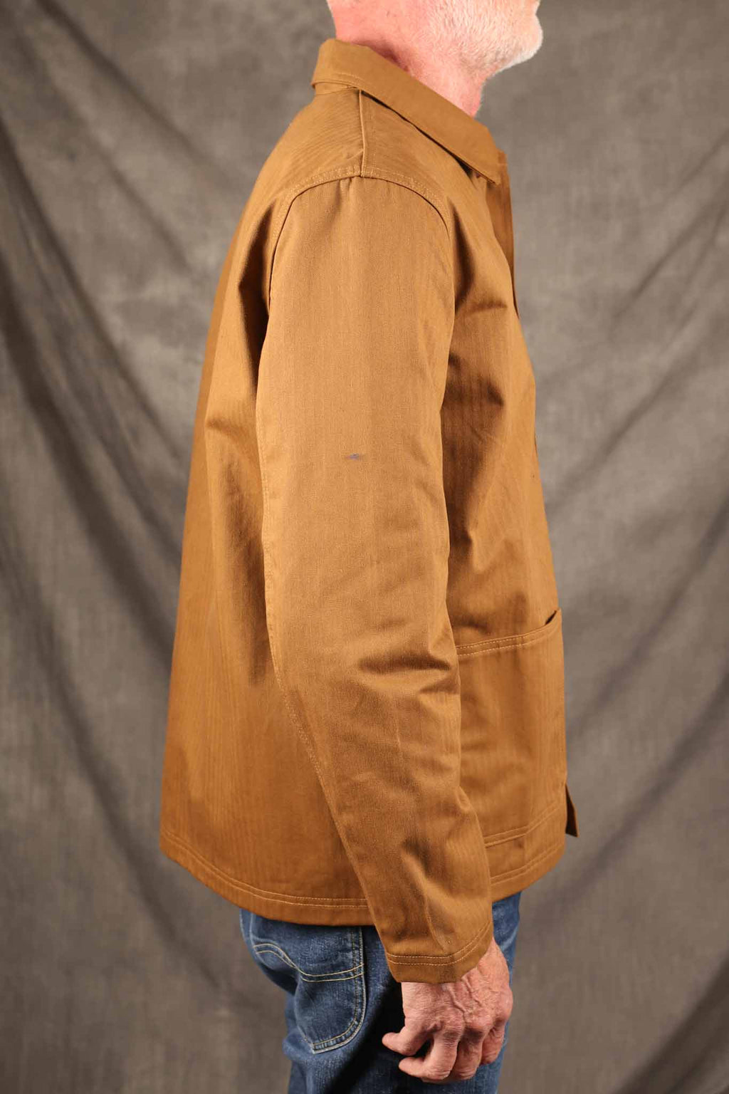 Dehen Woven Chore Coat - Nicotine