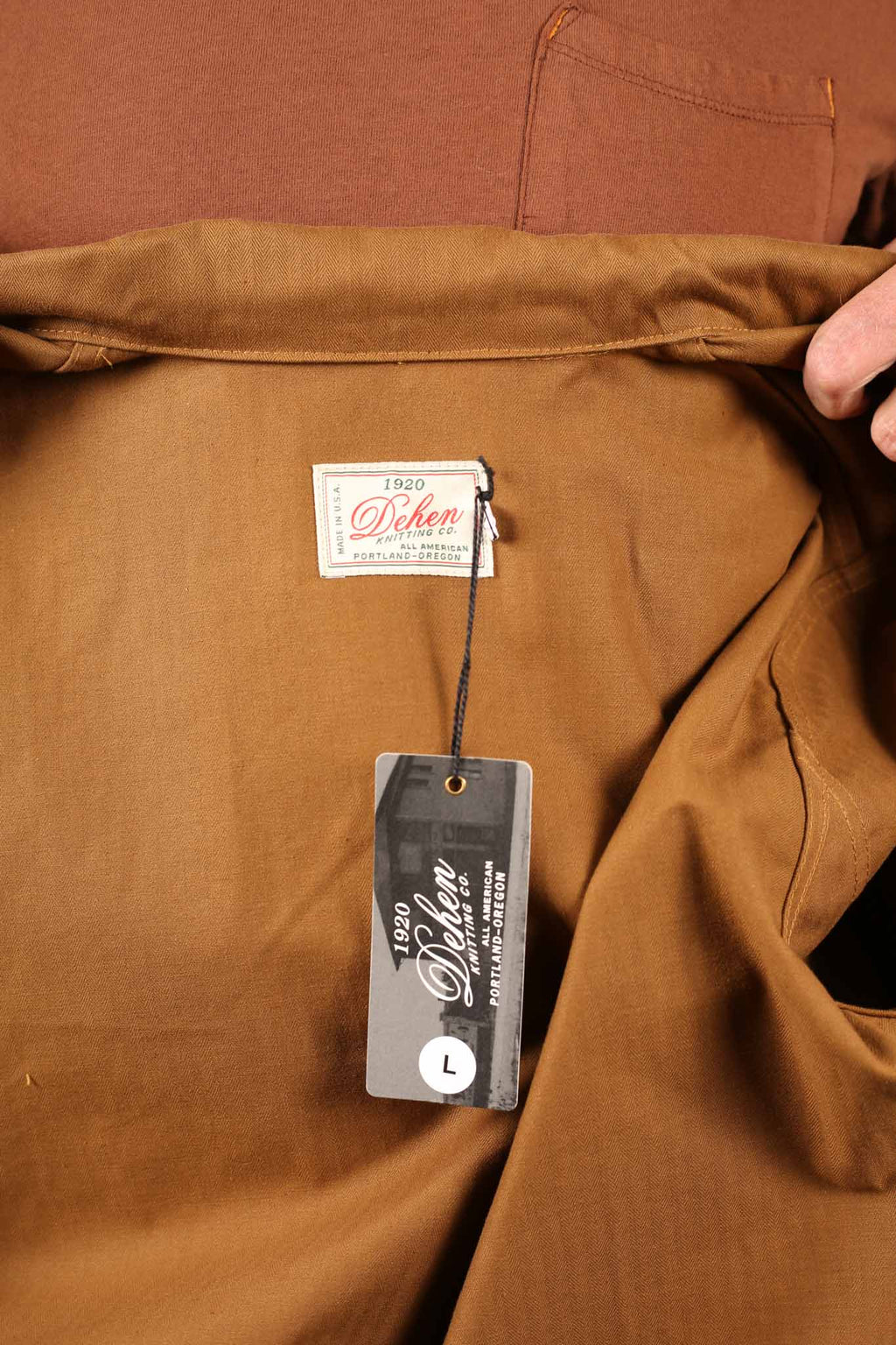 Dehen Woven Chore Coat - Nicotine