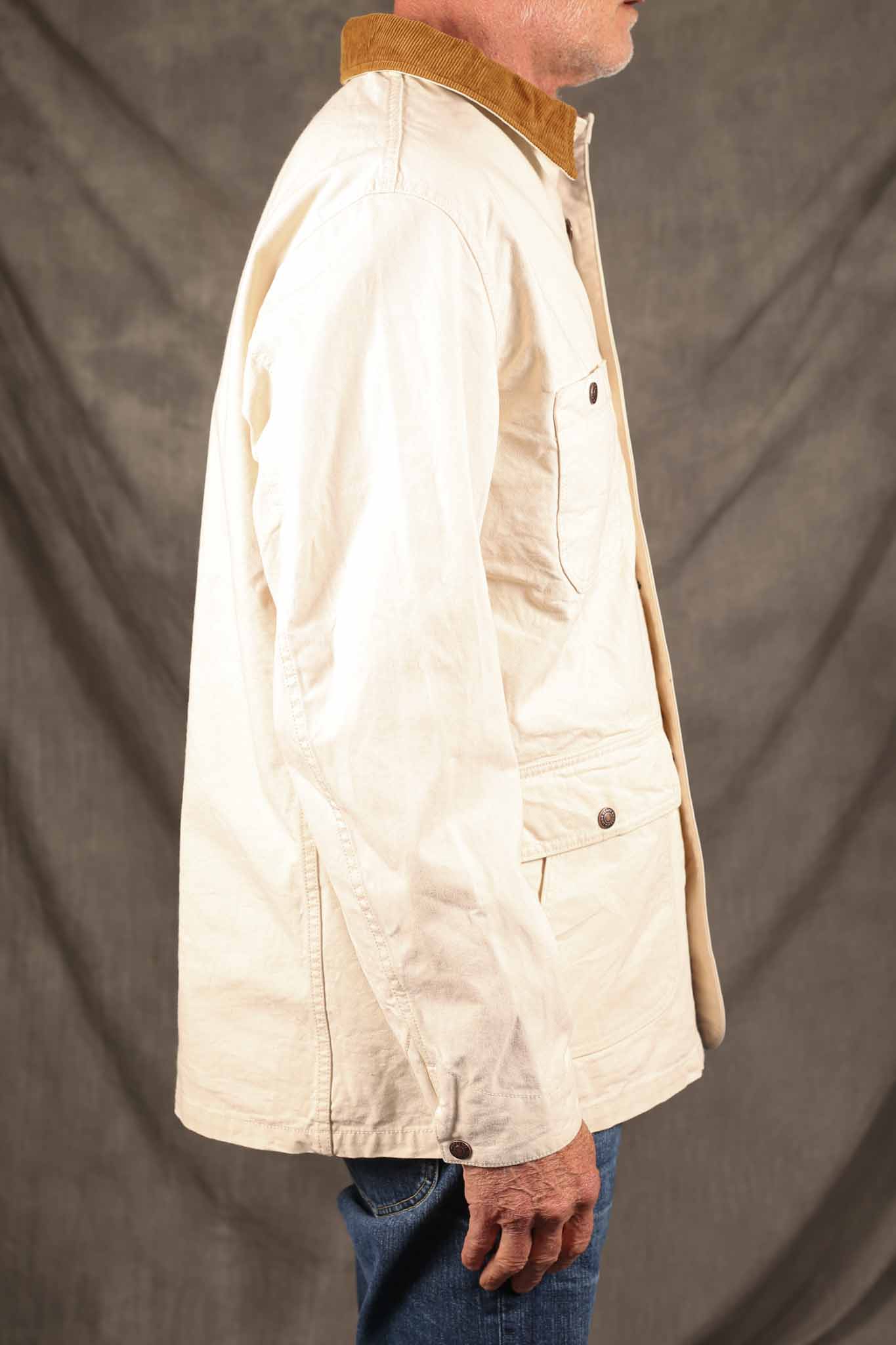 IRON HEART - IHJ-148-IVO - 10oz Kurashikizome® Organic Cotton Duck Chore Jacket - Ivory