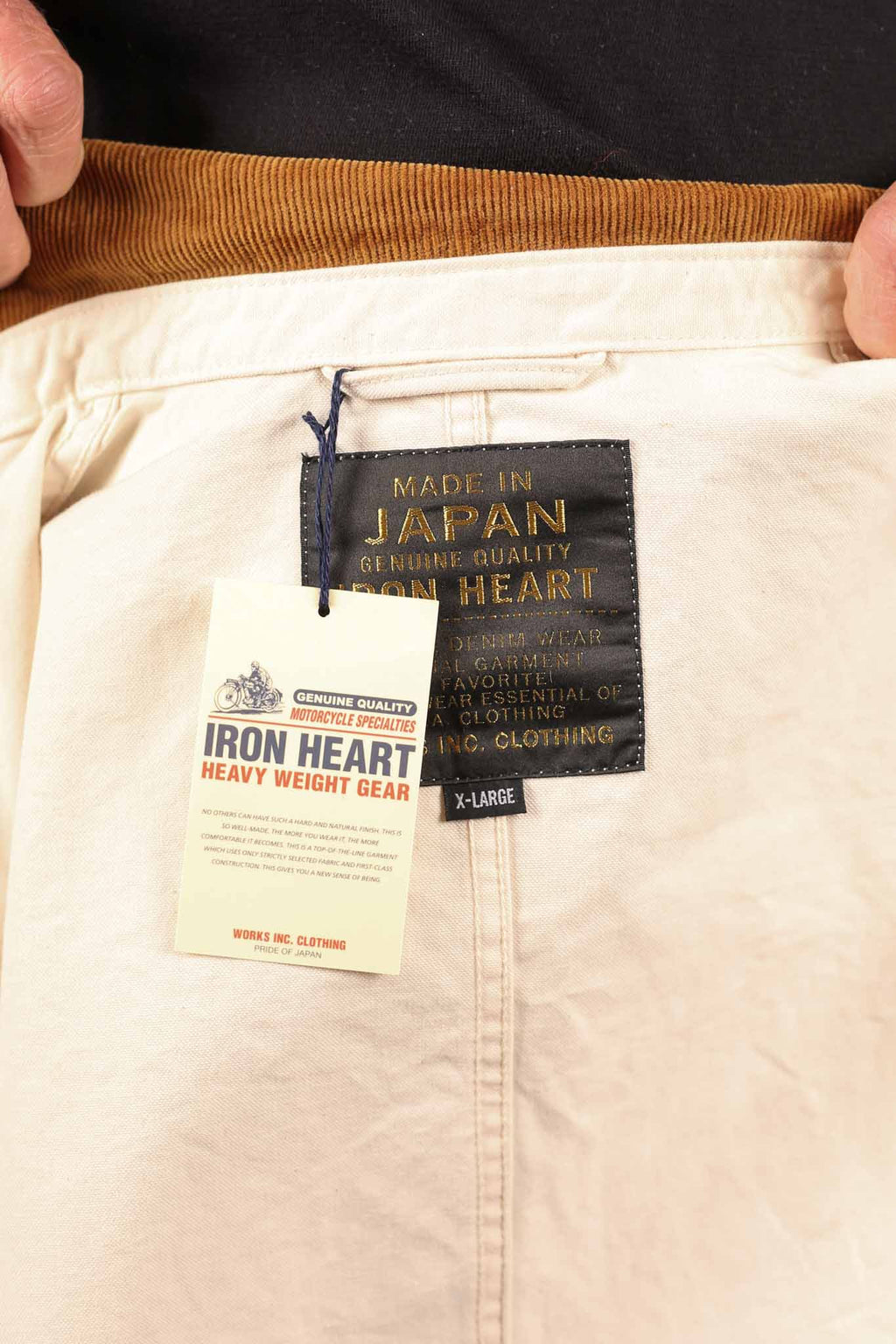 IRON HEART - IHJ-148-IVO - 10oz Kurashikizome® Organic Cotton Duck Chore Jacket - Ivory