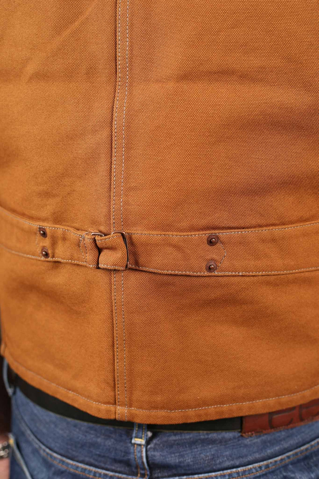 Iron Heart IHV-03-BRN 14oz 17oz Cotton Duck Work Vest - Brown