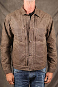 Freenote Cloth Riders Jacket Waxed Canvas Oak / Blue Linig