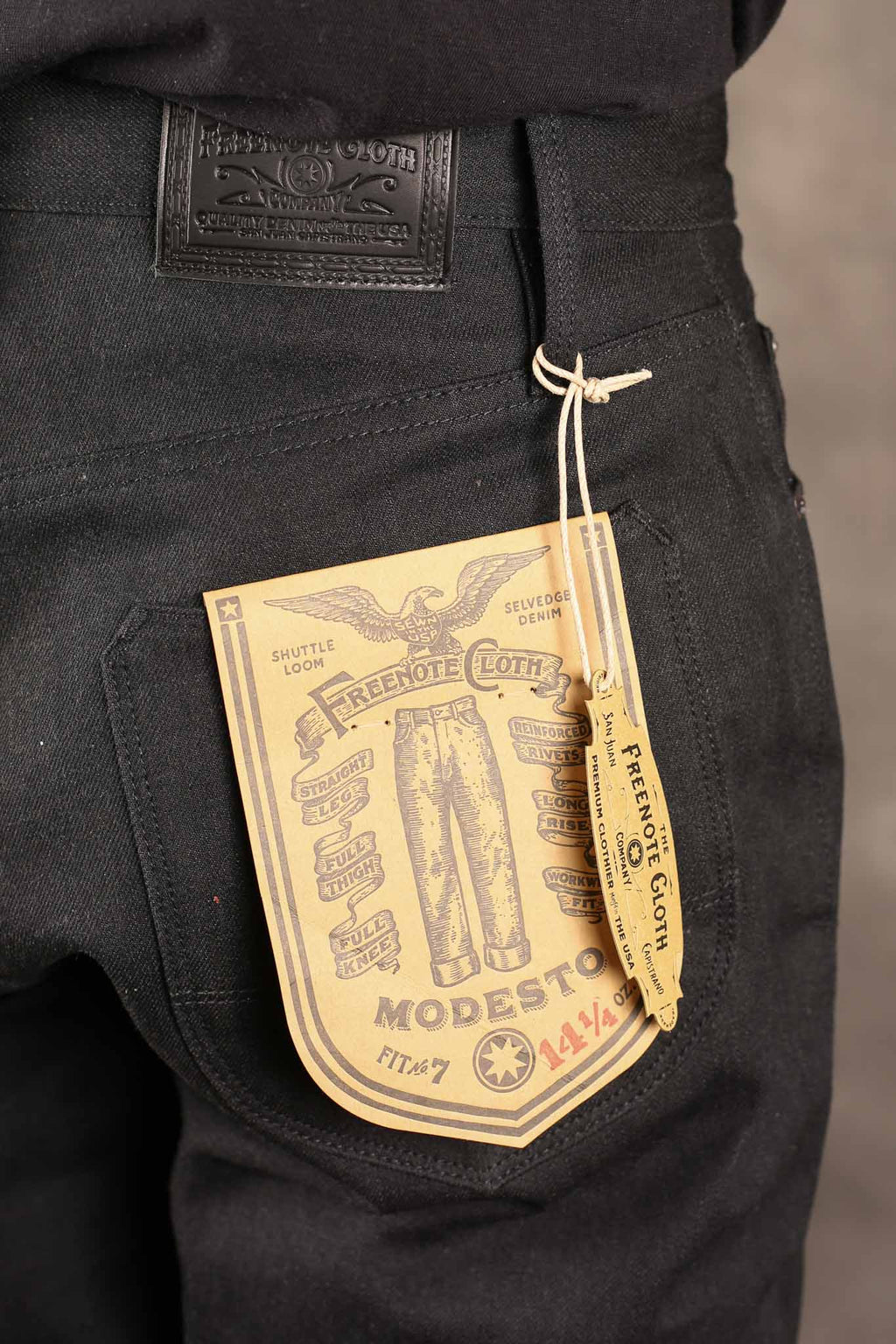 Freenote Cloth Modesto 14.25 Ounce Black Grey Denim