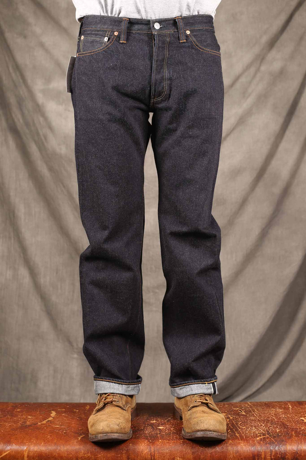 THE FLAT HEAD - FN-3005 Straight Rinsed Jeans LT Zimbabwe Cotton - 14,5oz