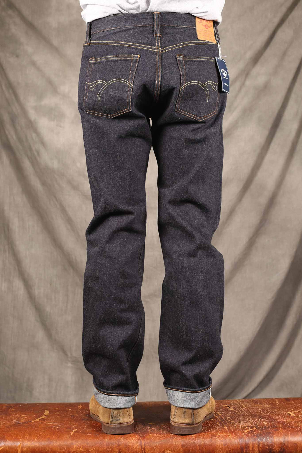 THE FLAT HEAD - FN-3005 Straight Rinsed Jeans LT Zimbabwe Cotton - 14,5oz