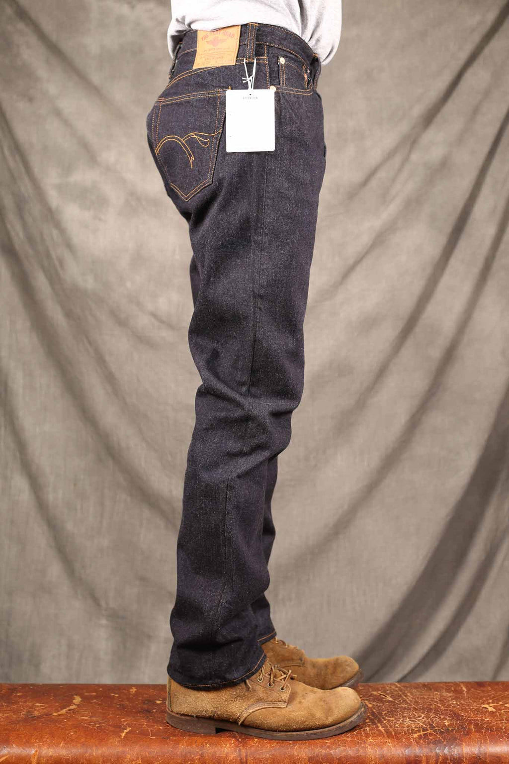 THE FLAT HEAD - FN-3009 Tapered Rinsed Jeans LT Zimbabwe Cotton - 14,5oz