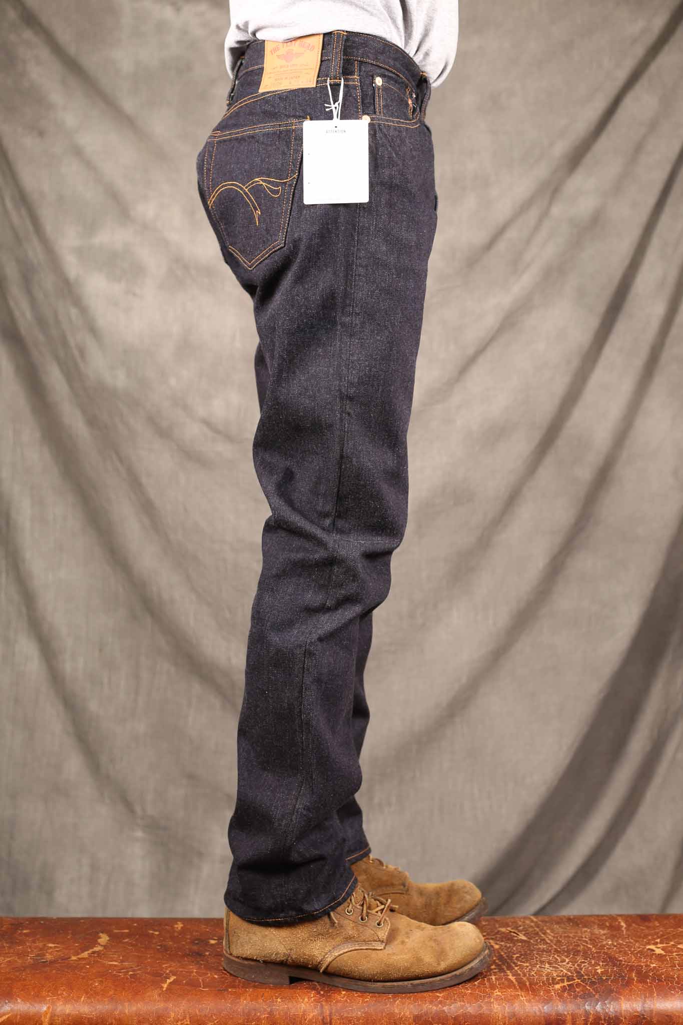 THE FLAT HEAD - FN-3009 Tapered Rinsed Jeans LT Zimbabwe Cotton - 14,5oz