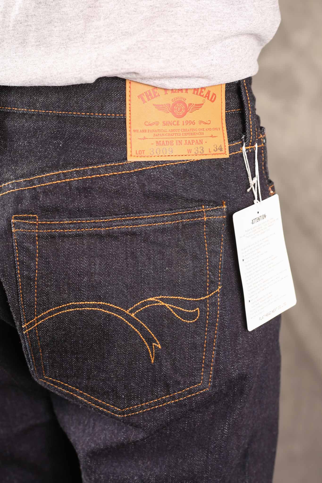 THE FLAT HEAD - FN-3009 Tapered Rinsed Jeans LT Zimbabwe Cotton - 14,5oz