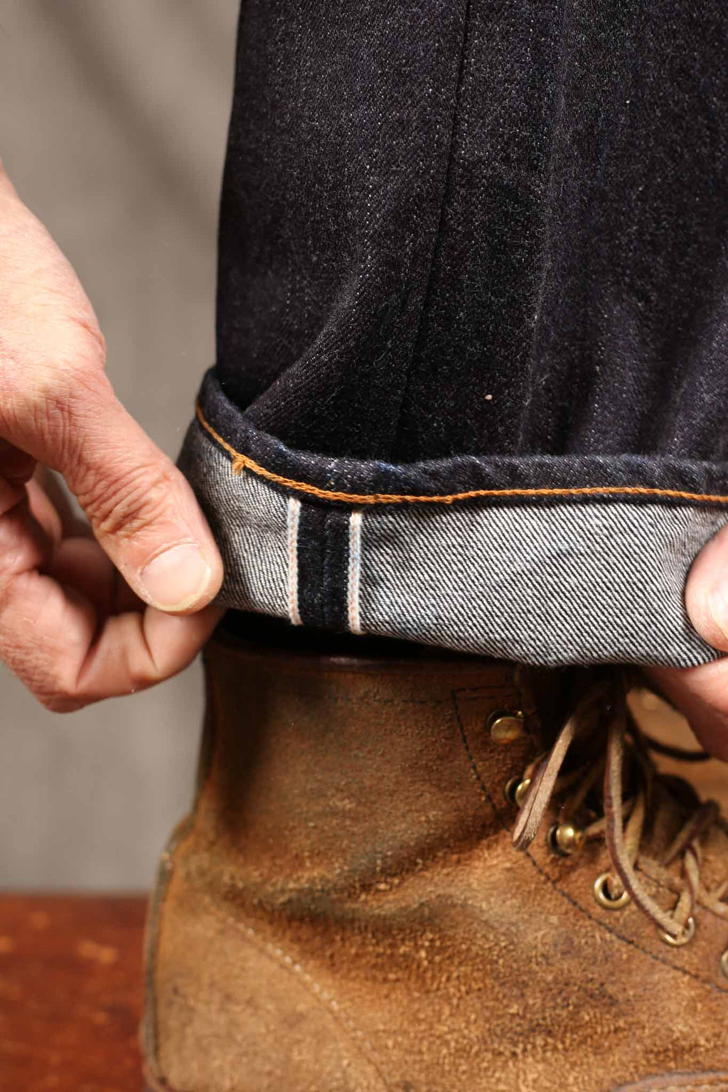 THE FLAT HEAD - FN-3009 Tapered Rinsed Jeans LT Zimbabwe Cotton - 14,5oz