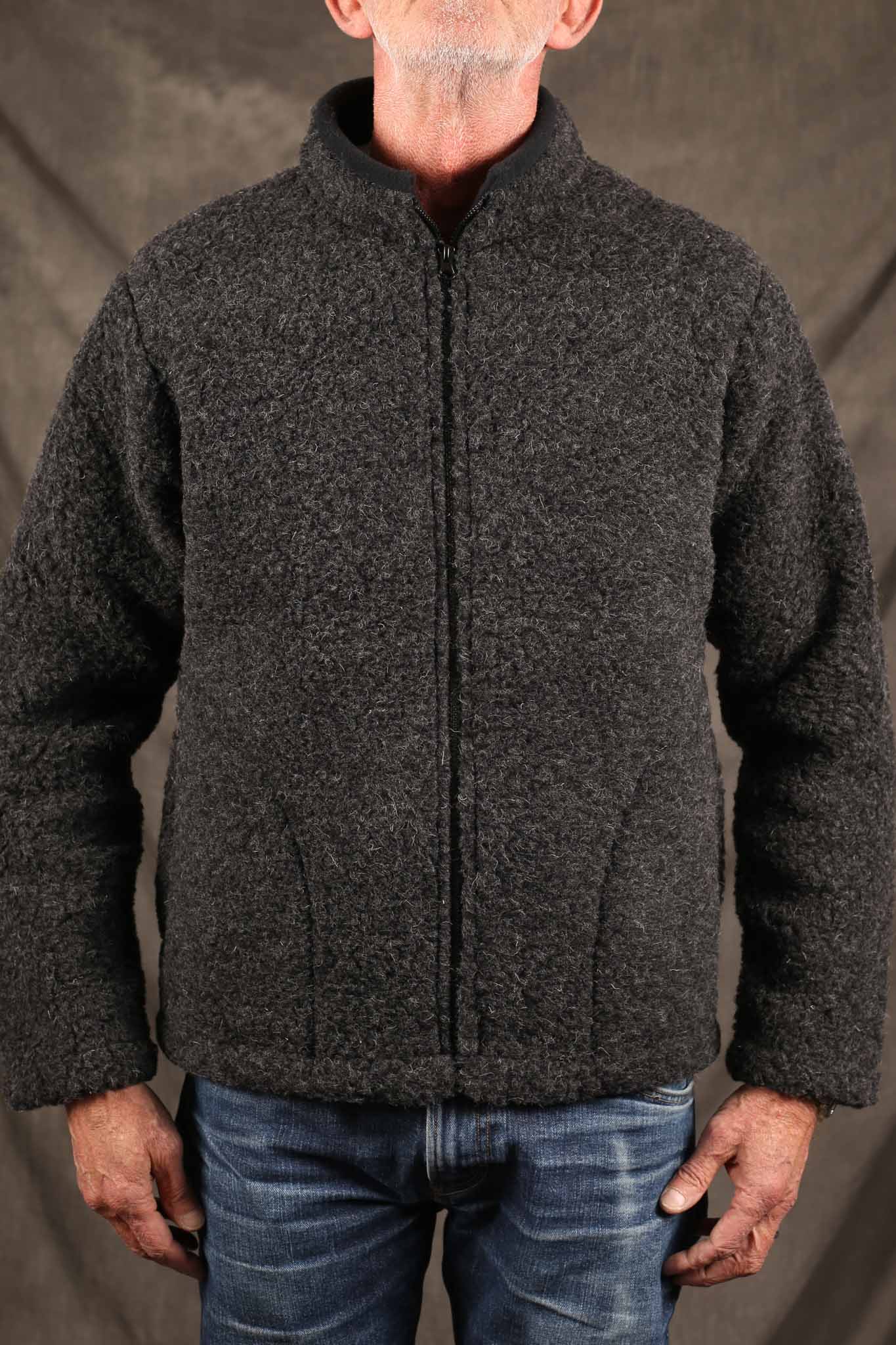 COLDBREAKER - WALKER WOOLEN JACKET - BLACK