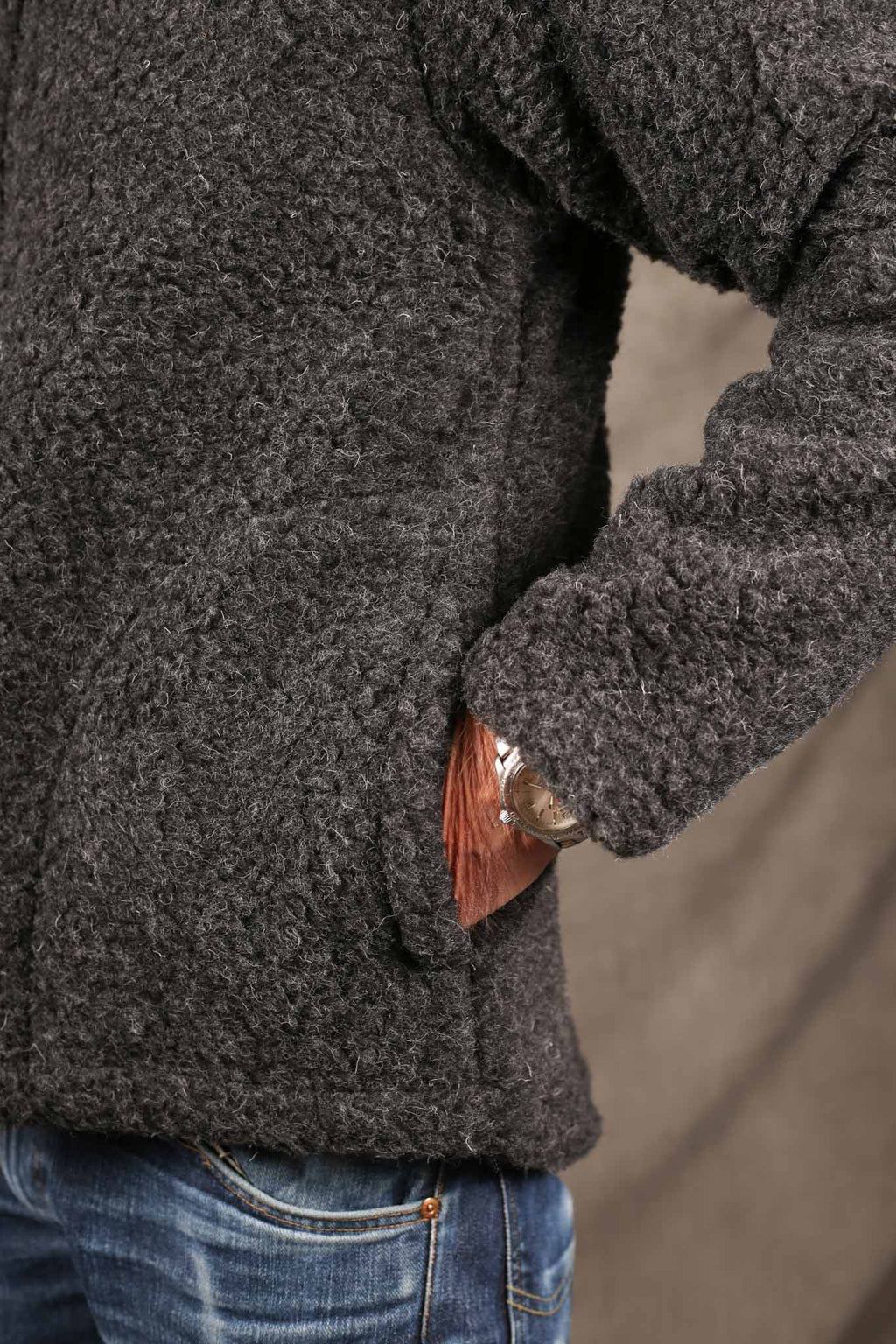 COLDBREAKER - WALKER WOOLEN JACKET - BLACK