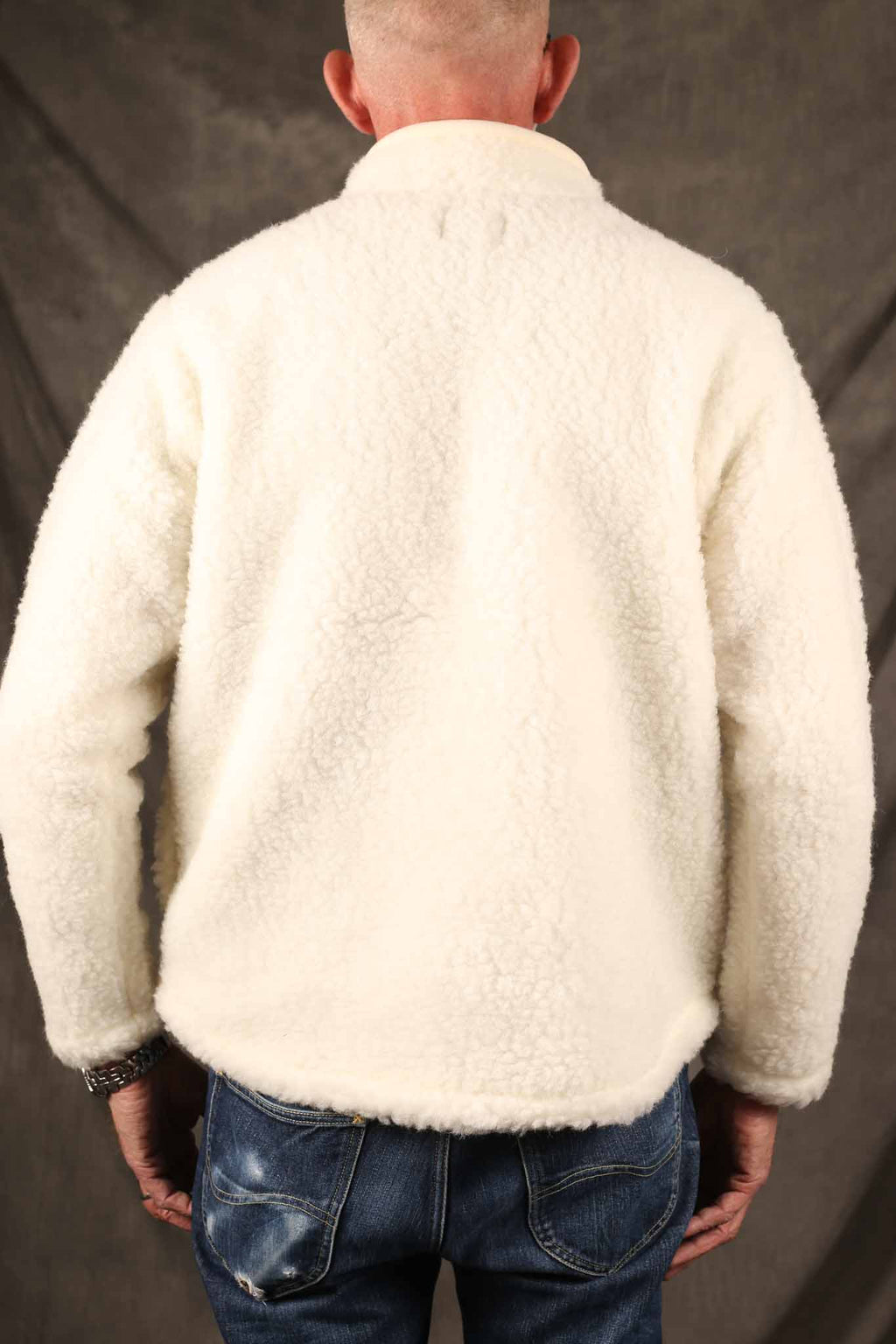 COLDBREAKER - WALKER WOOLEN  JACKET - WHITE