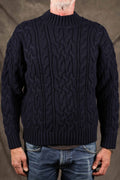NITTO KNITWEAR - Ohannes Round Neck Sweater - NAVY