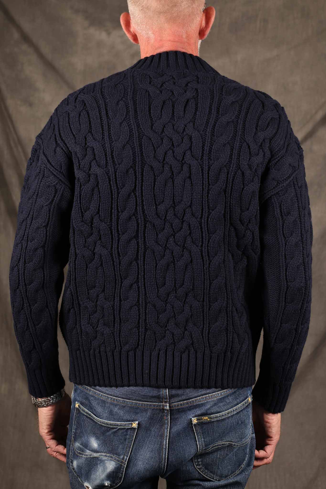 NITTO KNITWEAR - Ohannes Round Neck Sweater - NAVY