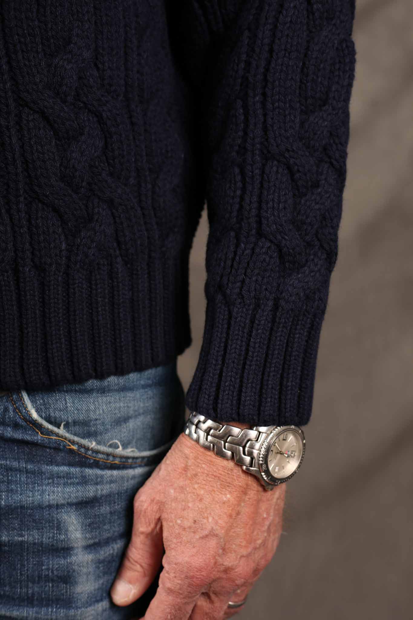 NITTO KNITWEAR - Ohannes Round Neck Sweater - NAVY