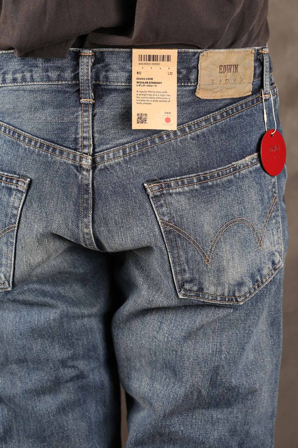 Edwin Made in Japan, REGULAR Straight JEANS - 14oz Kurabo Red Selvage Dark Used Wash - I034254-016J