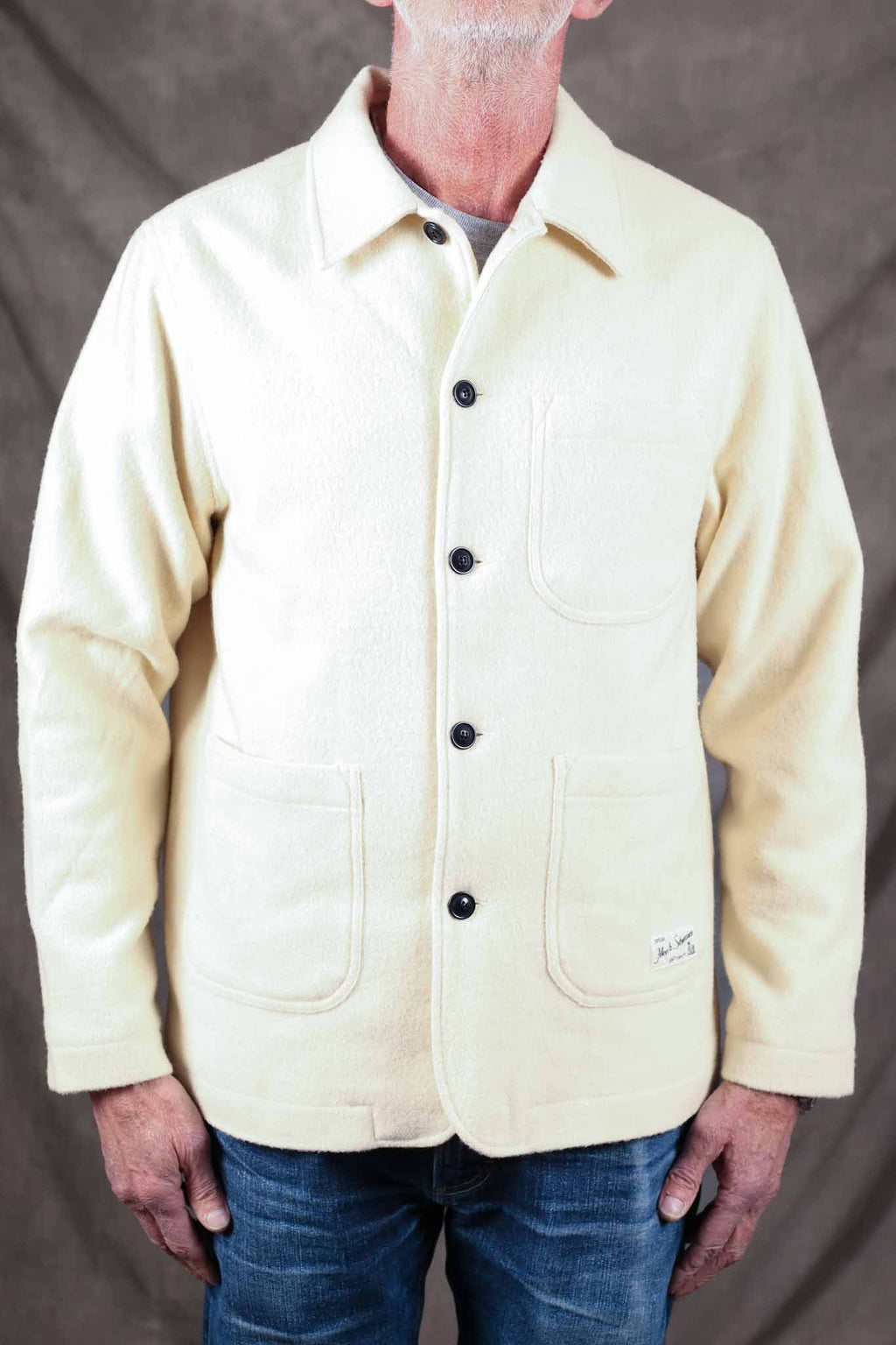 Merz b. Schwanen JKT08WO.02.3 Burel Wool Worker's Jacket - NATURE