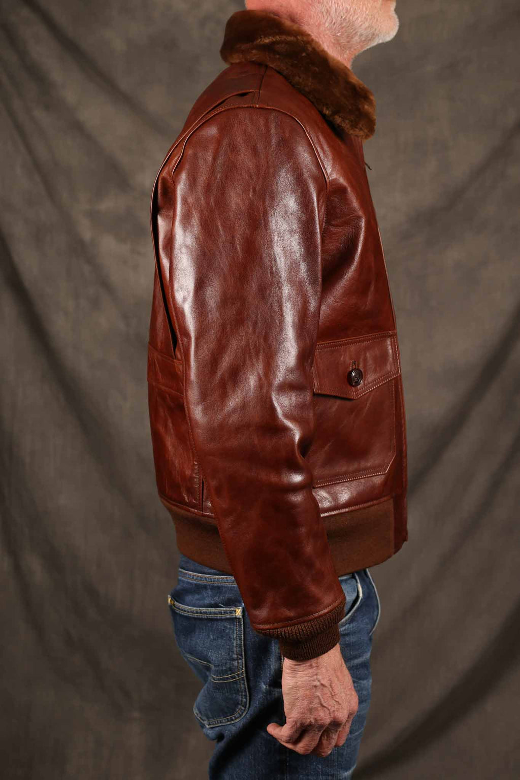 Double Helix Type G-1 Flight Jacket Brown