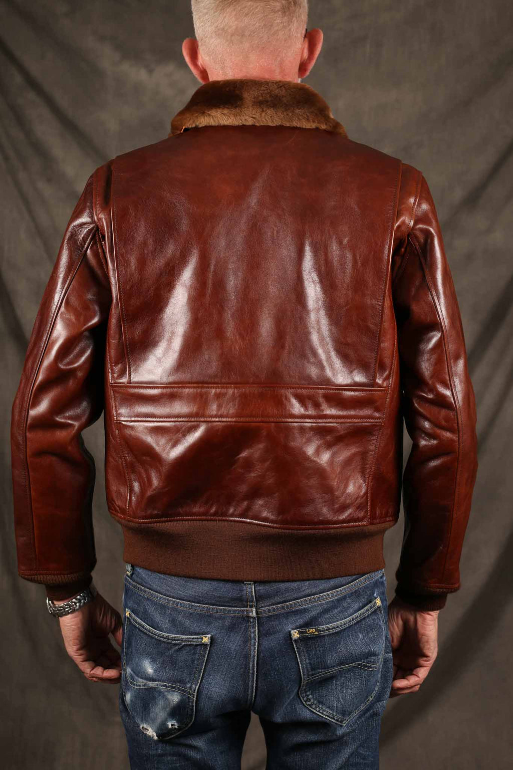 Double Helix Type G-1 Flight Jacket Brown