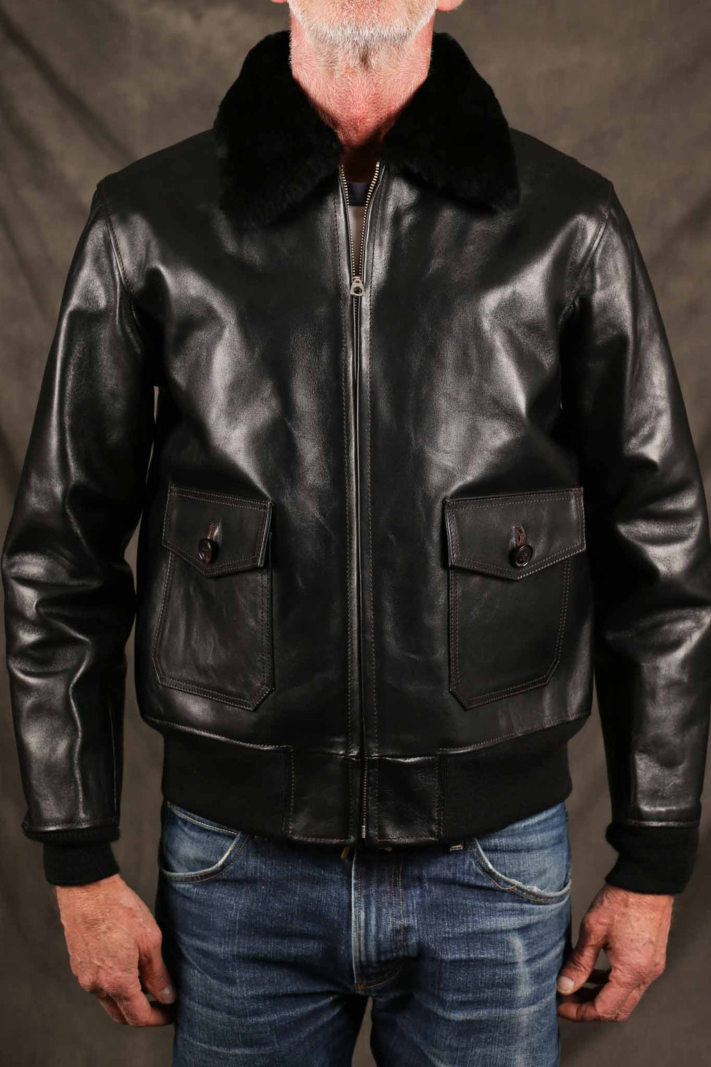 Double Helix Type G-1 Flight Jacket Black
