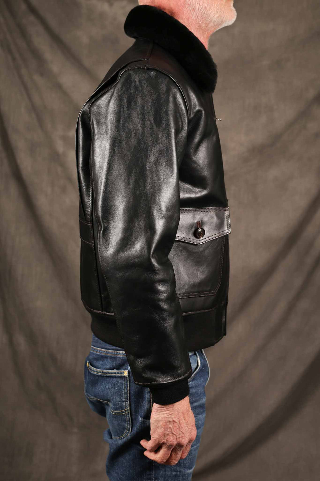 Double Helix Type G-1 Flight Jacket Black