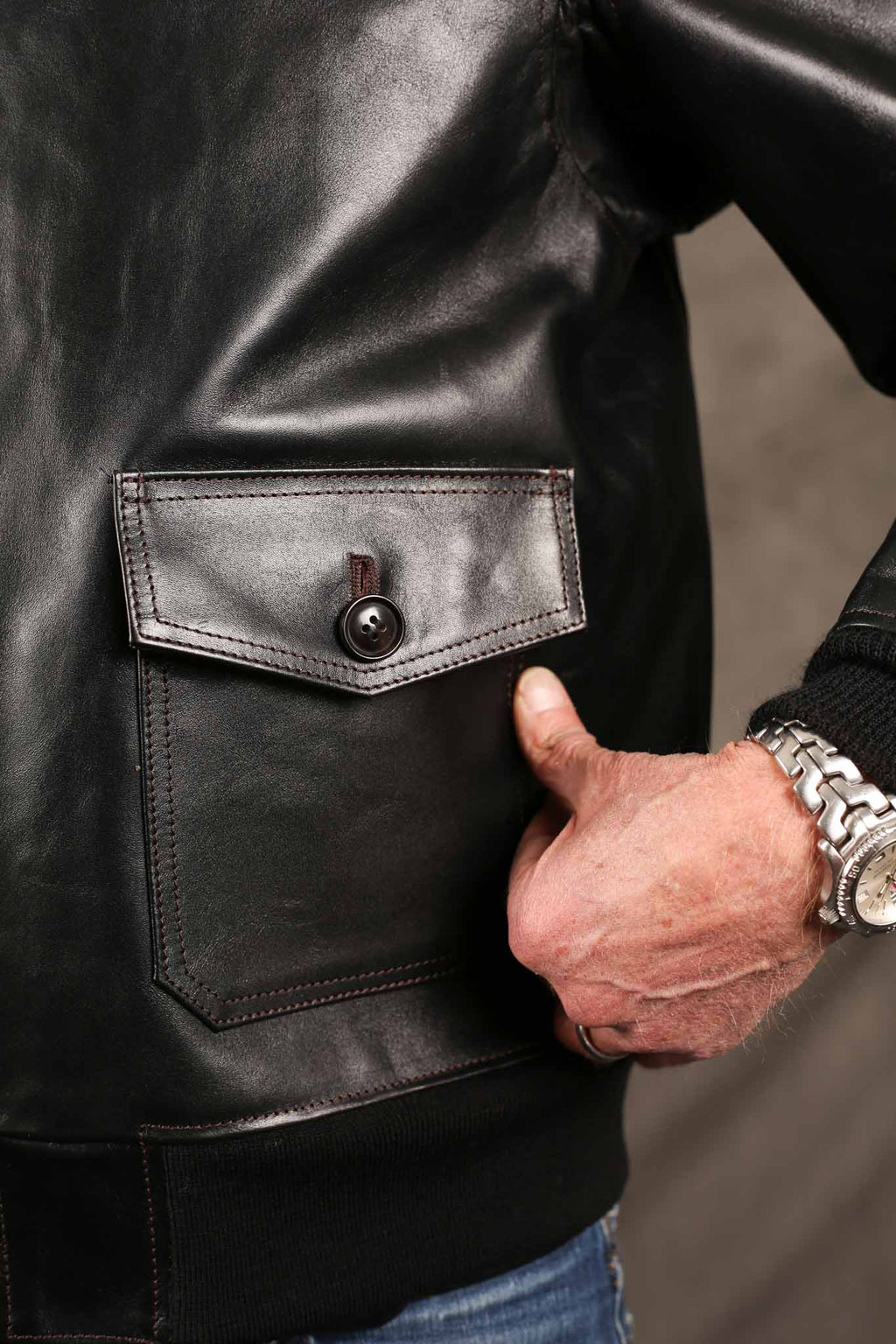 Double Helix Type G-1 Flight Jacket Black