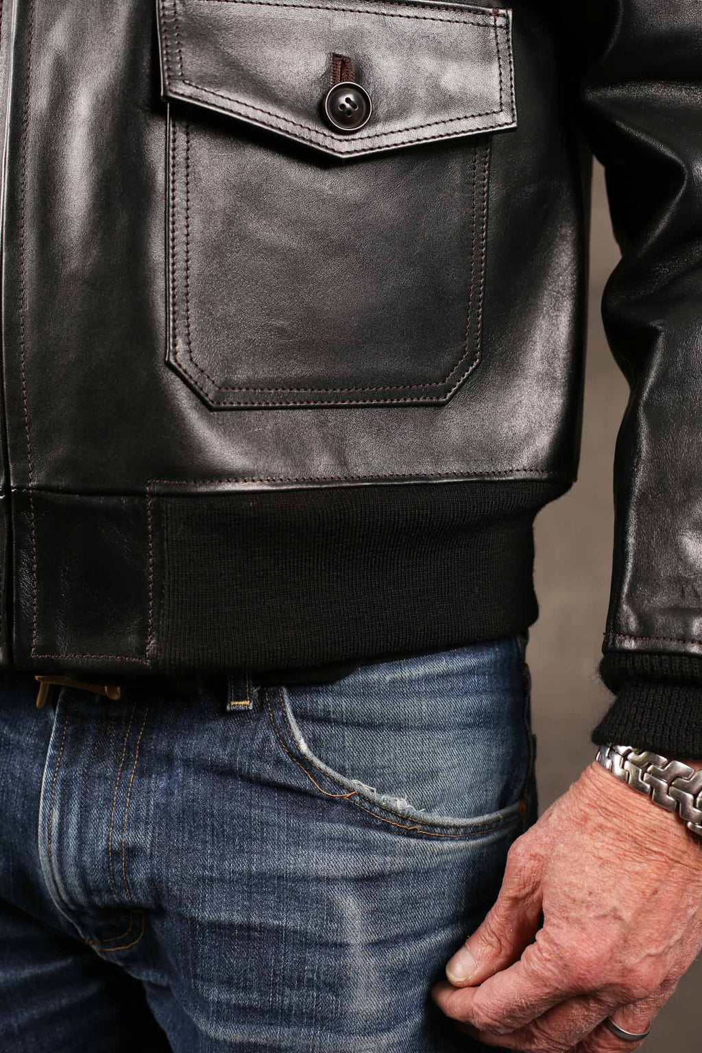 Double Helix Type G-1 Flight Jacket Black