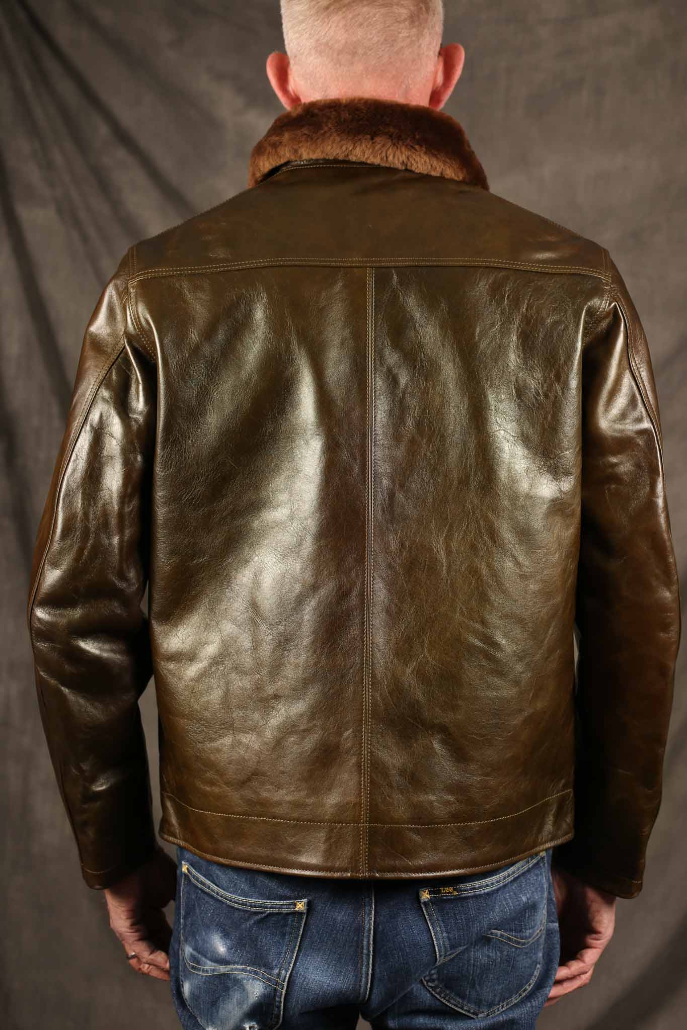 Double Helix TYPE N-1 DECK JACKET Horsehide - OLIVE