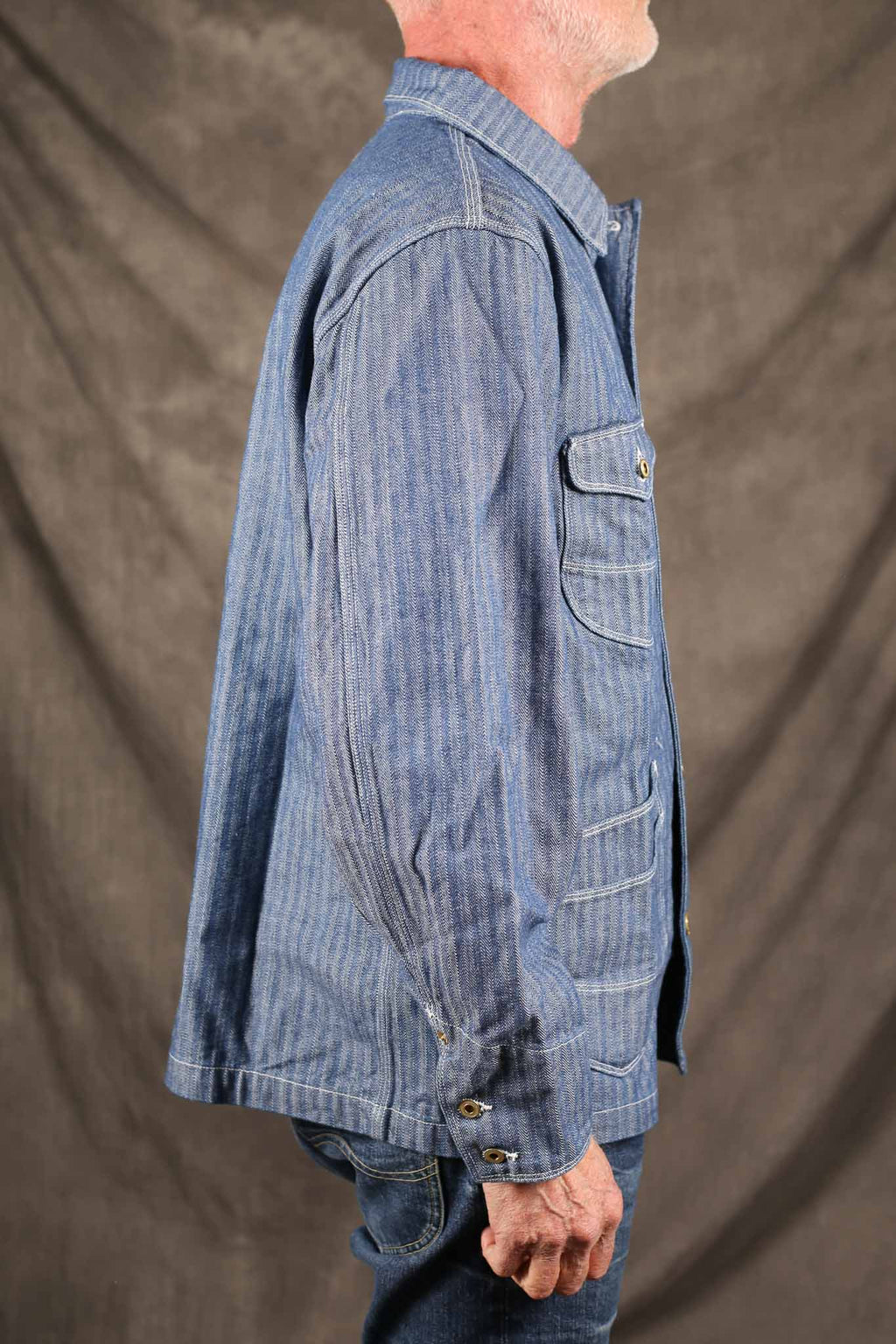 Freenote Cloth Modesto Jacket Blue Herringbone