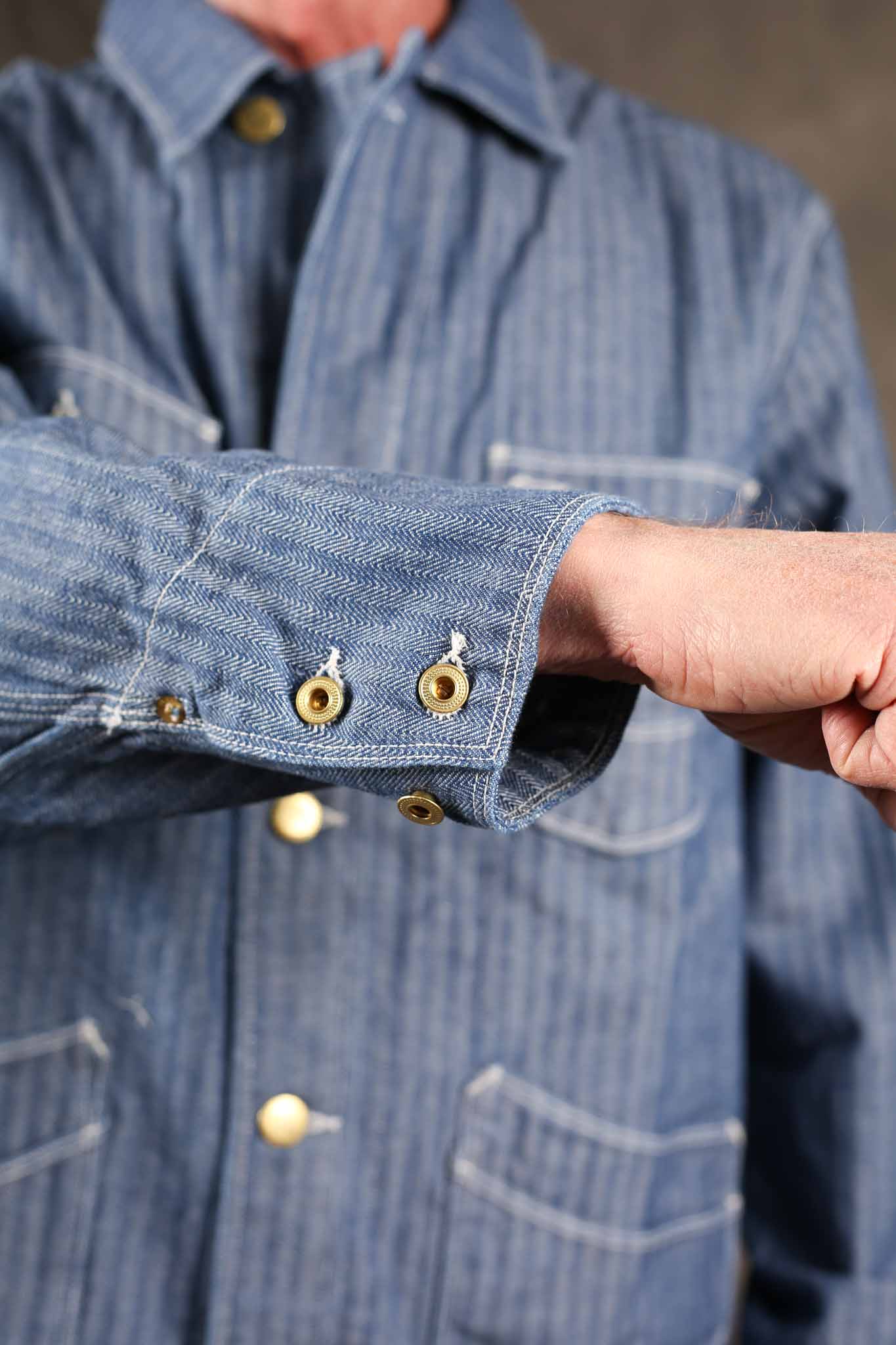 Freenote Cloth Modesto Jacket Blue Herringbone