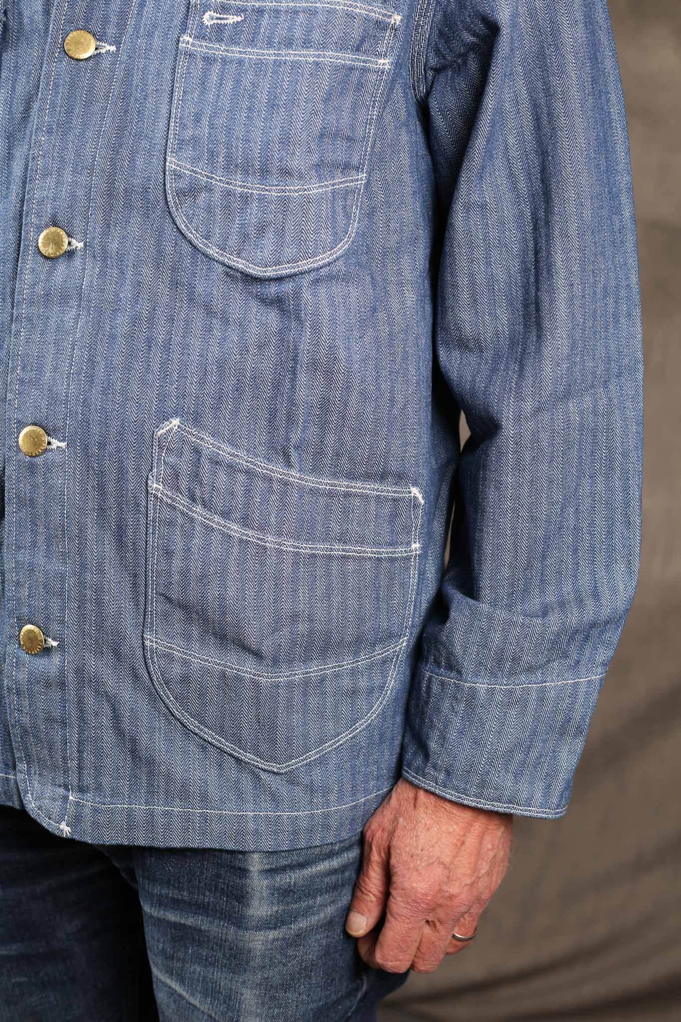 Freenote Cloth Modesto Jacket Blue Herringbone