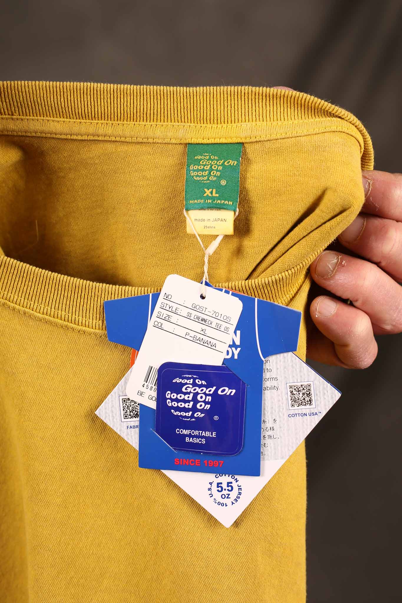 Good On 5.5oz Jersey Tubular Tee Banana